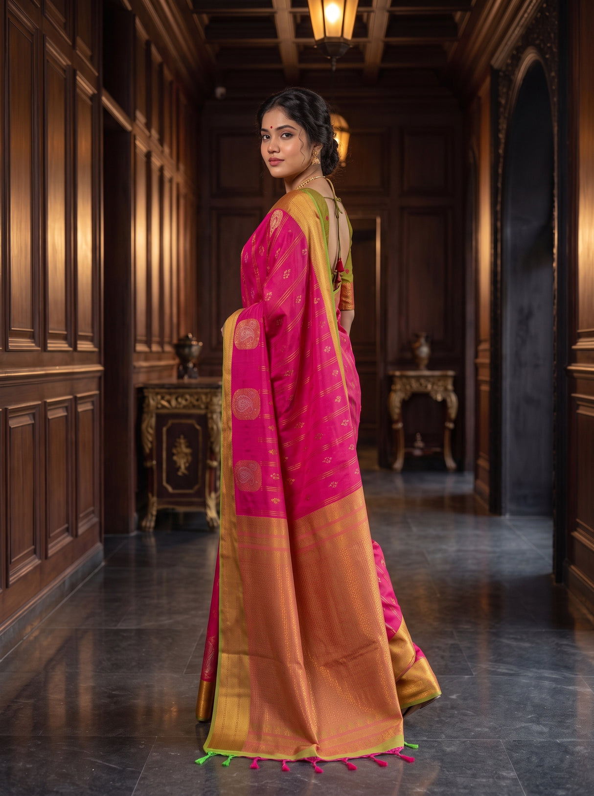 MIMOSA Rani Saree Saree — pose 4 styling detail