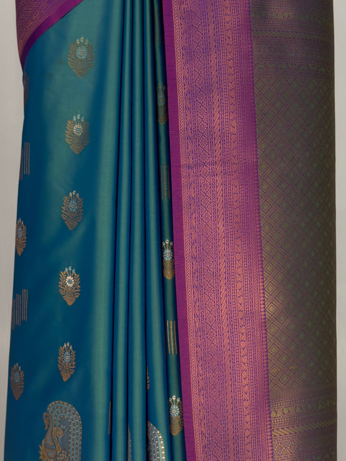 MIMOSA Sapphire Kanjivaram Art Silk Saree — fleets shot full lifestyle