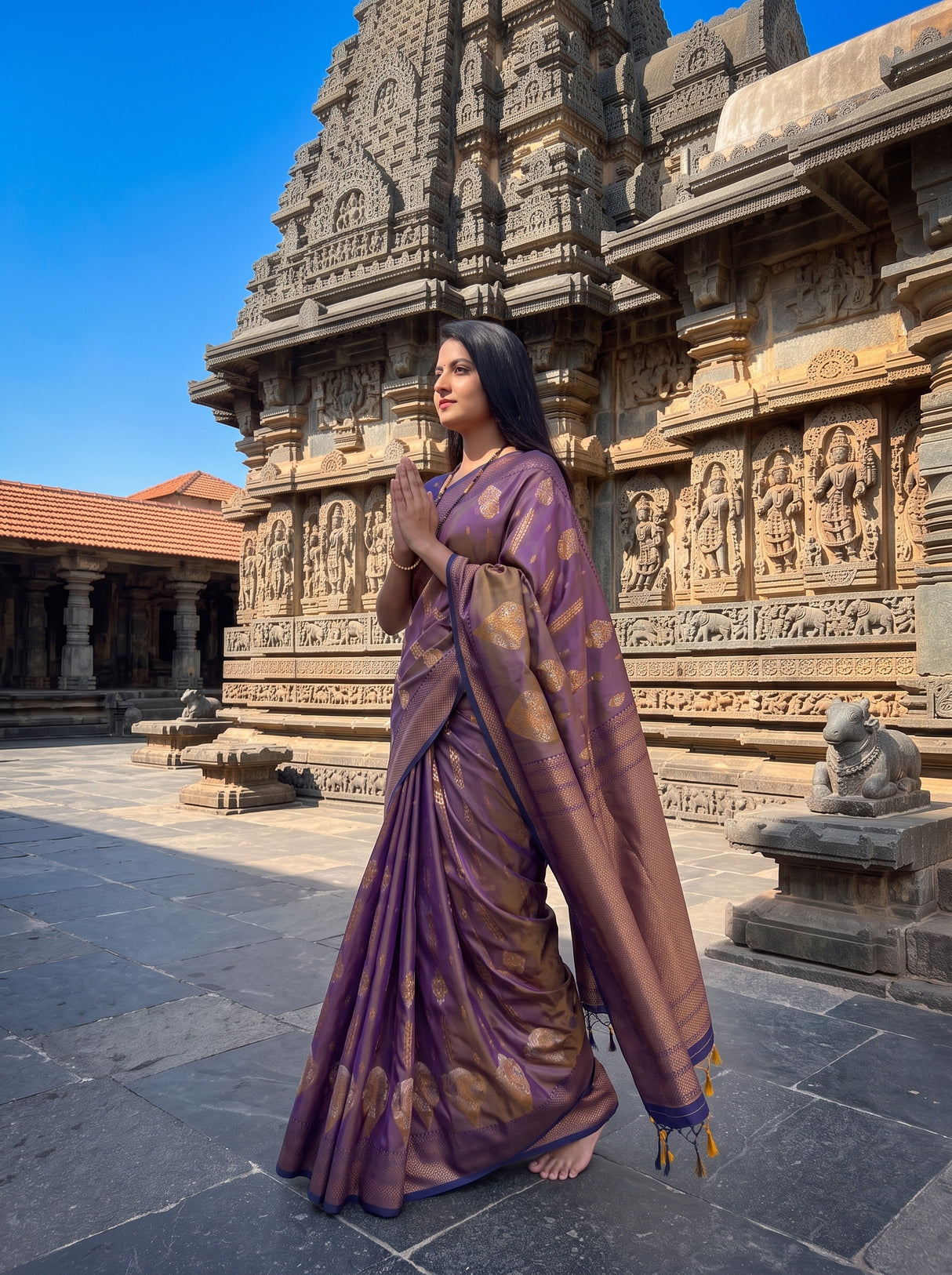 MIMOSA Grey Saree Saree — pose 10 styling detail