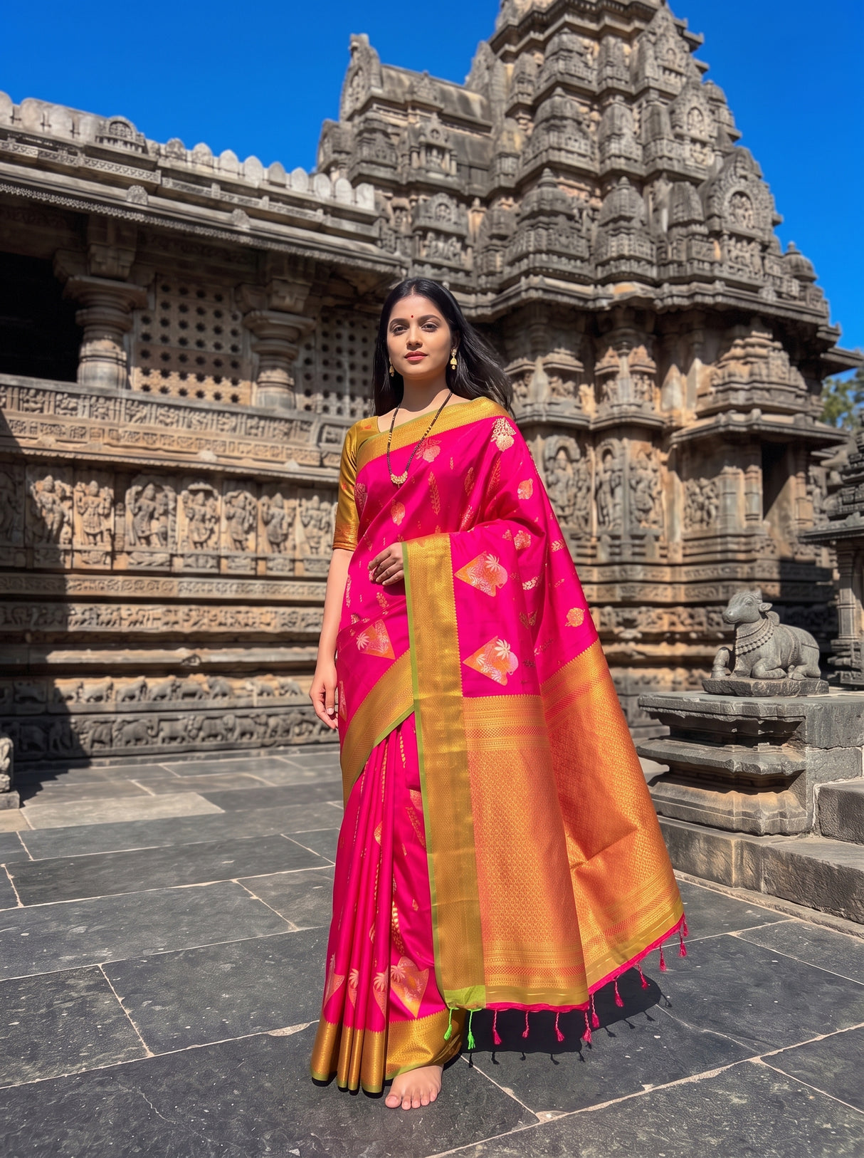 MIMOSA Rani Saree Saree — pose 6 styling detail