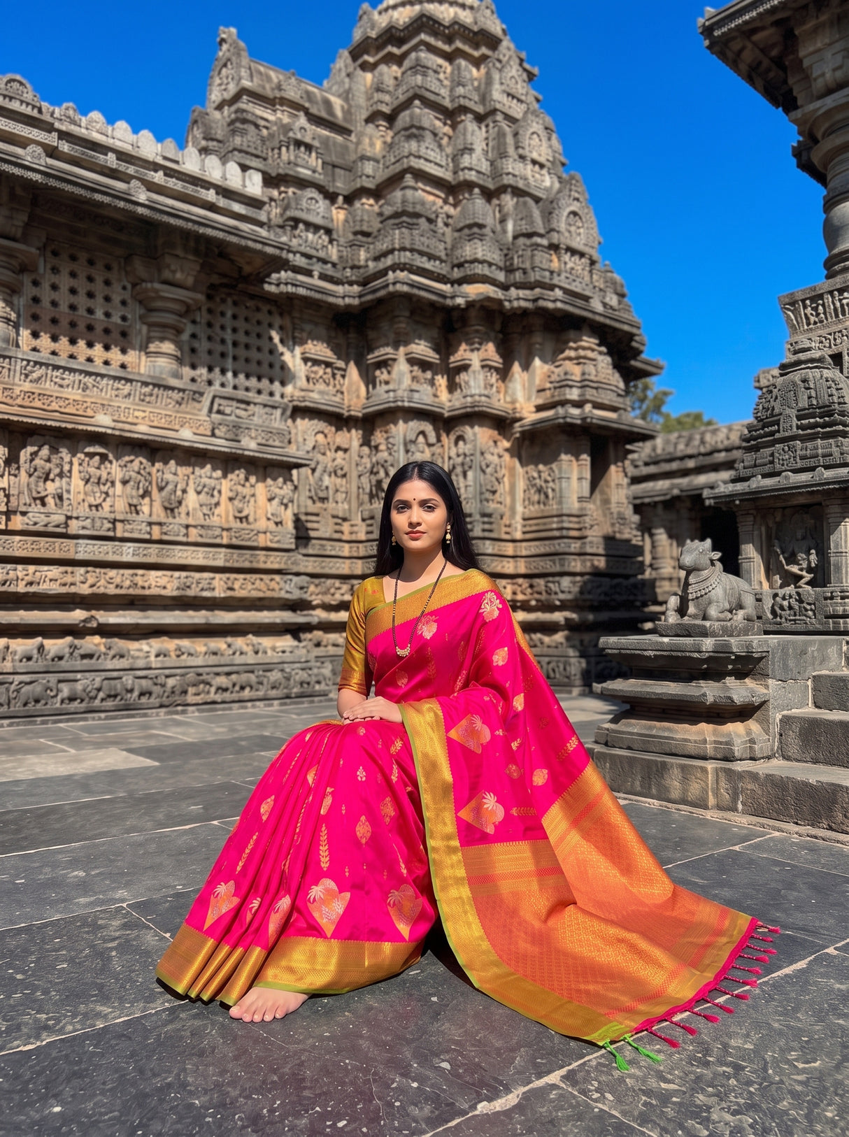 MIMOSA Rani Saree Saree — pose 8 styling detail