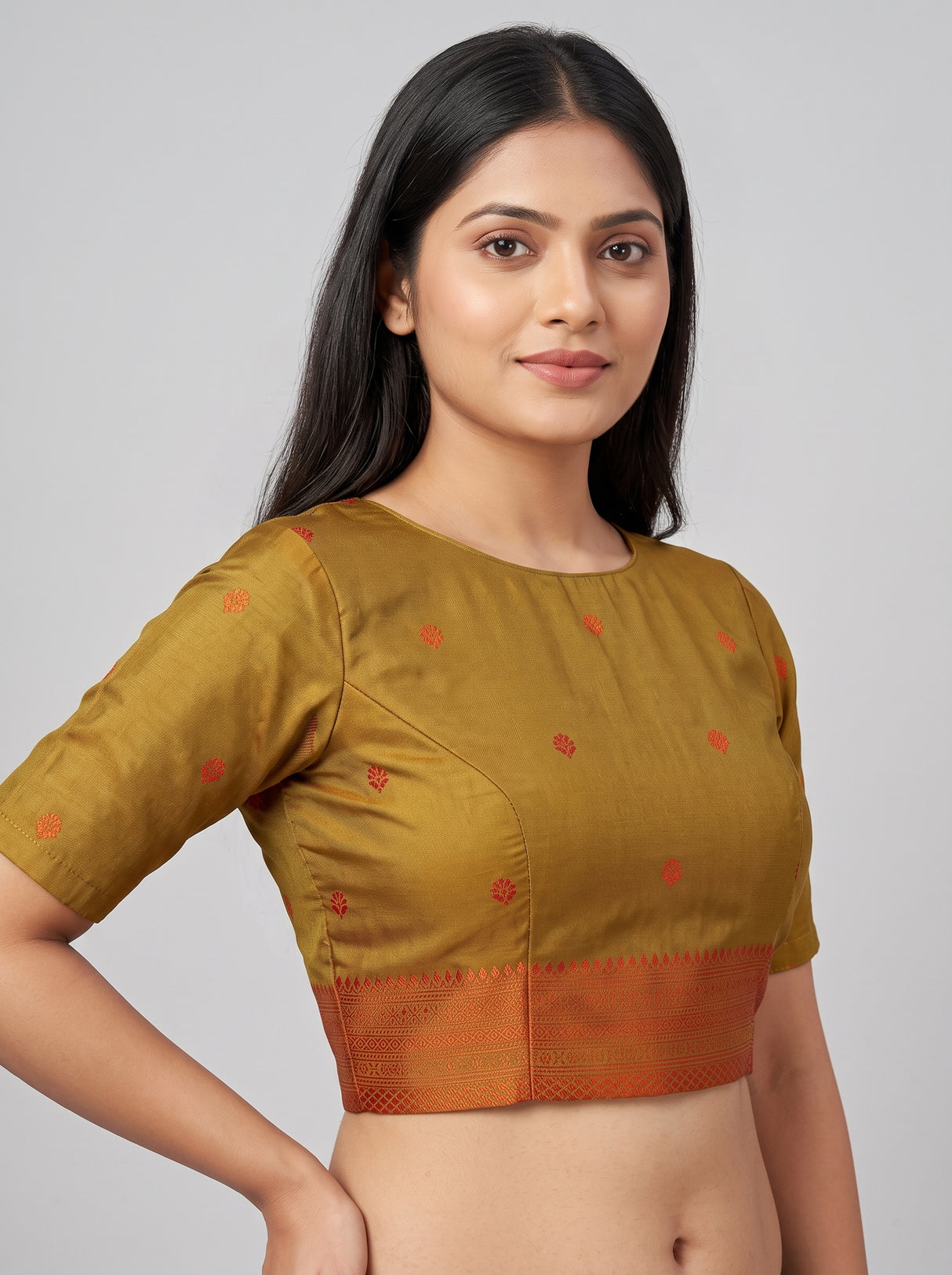 MIMOSA Rani Saree Saree — blouse close-up