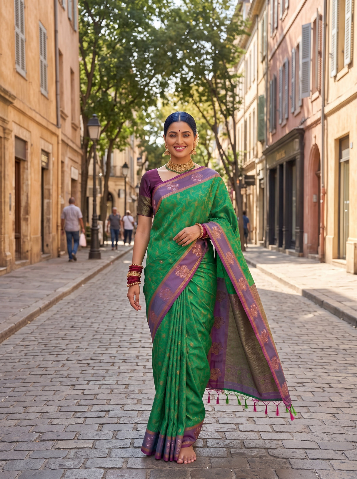 MIMOSA Rama Saree Saree — pose 6 styling detail