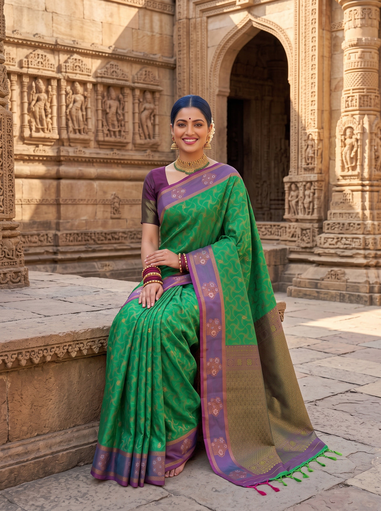 MIMOSA Rama Saree Saree — pose 8 styling detail