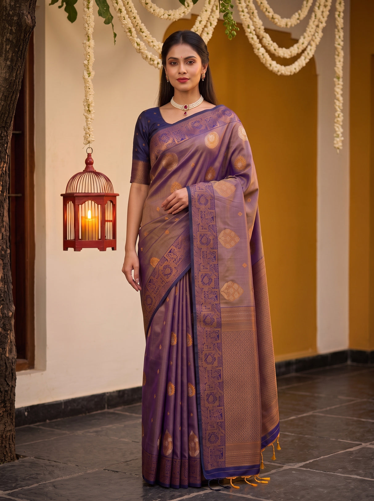 MIMOSA Grey Saree Saree — pose 10 styling detail