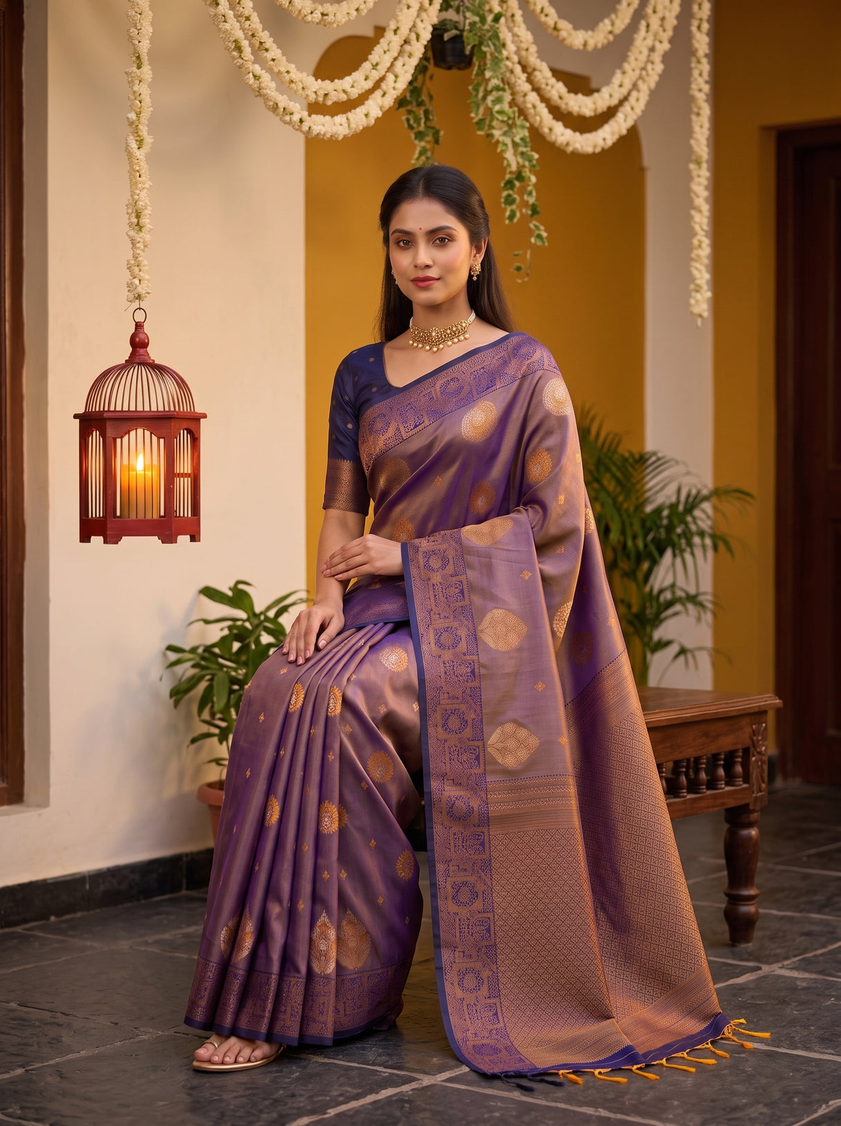 MIMOSA Grey Saree Saree — pose 8 styling detail