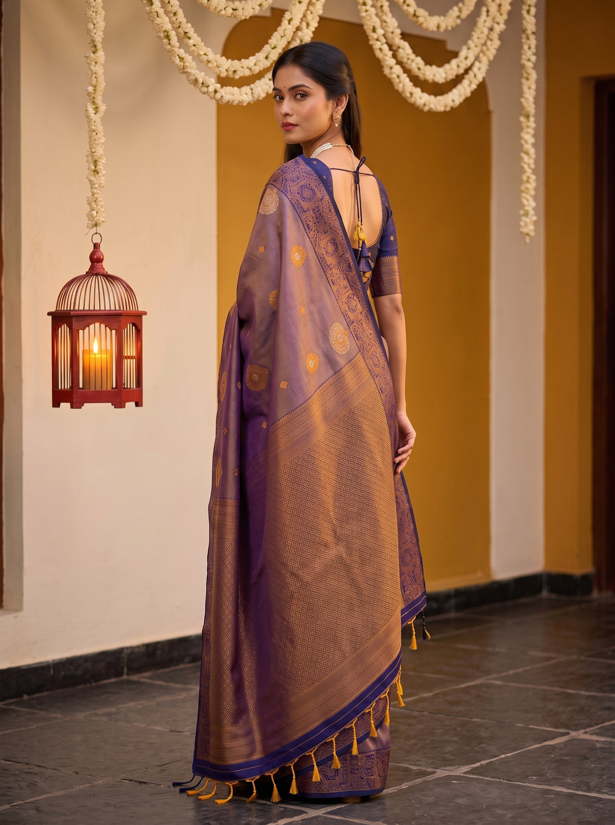 MIMOSA Grey Saree Saree — pose 9 styling detail