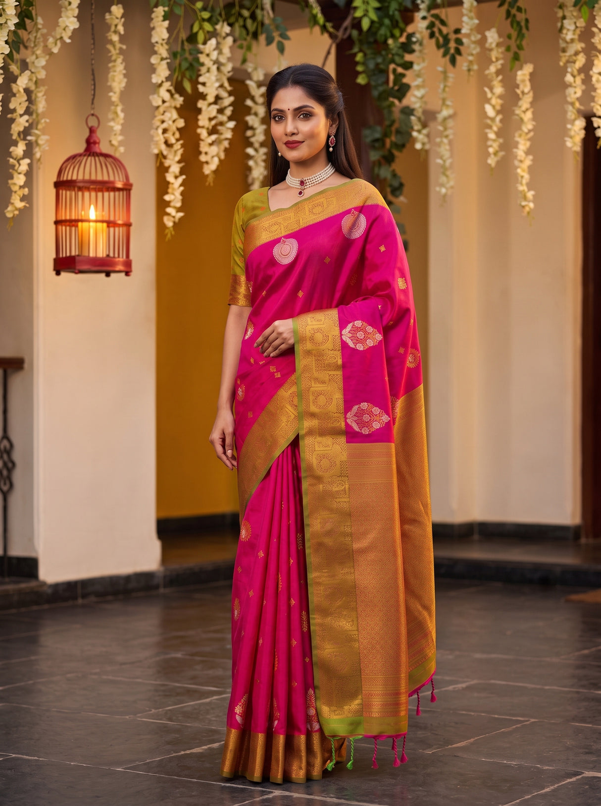 MIMOSA Rani Saree Saree — pose 4 styling detail