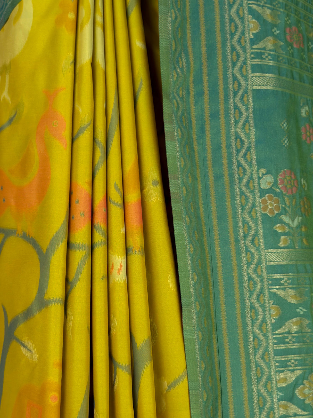 MIMOSA Olive Saree Saree — fleets shot full lifestyle