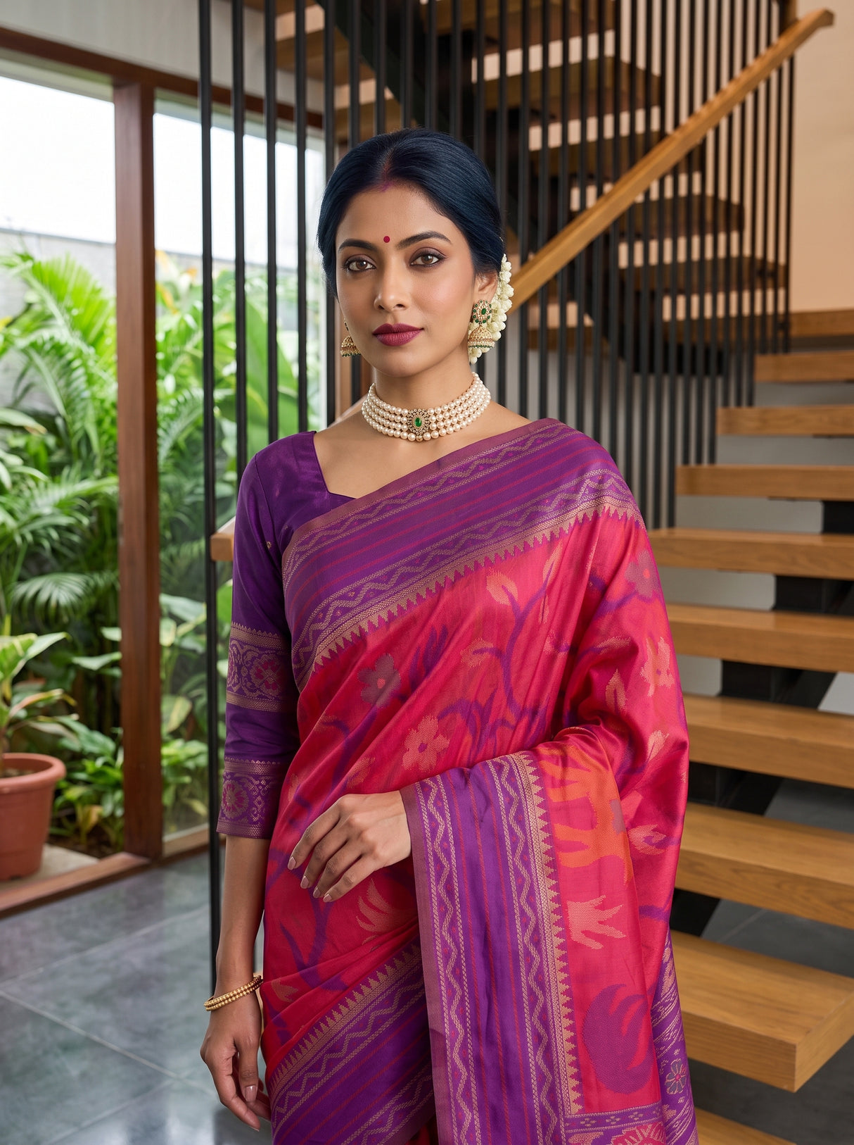 MIMOSA Rani Saree Saree — pose 10 styling detail
