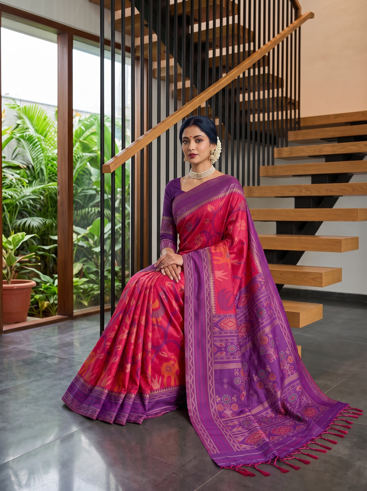 MIMOSA Rani Saree Saree — pose 8 styling detail
