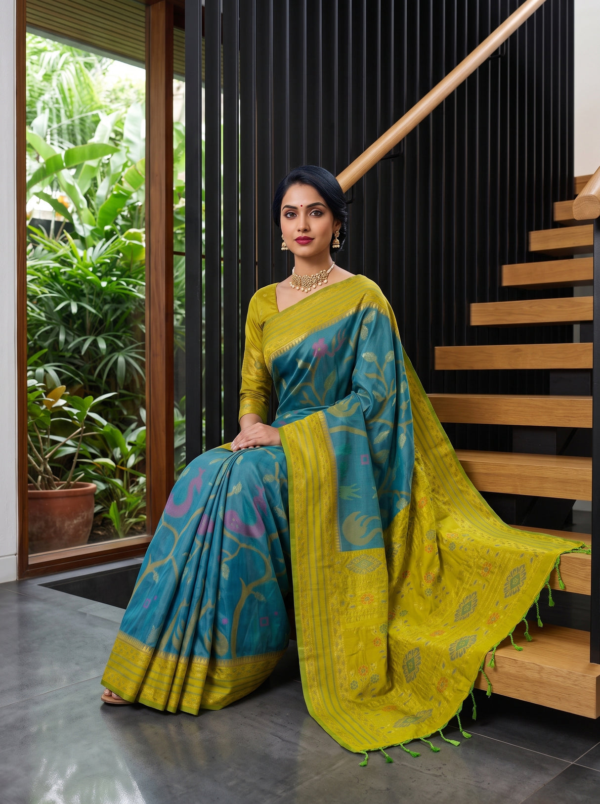 MIMOSA Sapphire Saree Saree — pose 8 styling detail