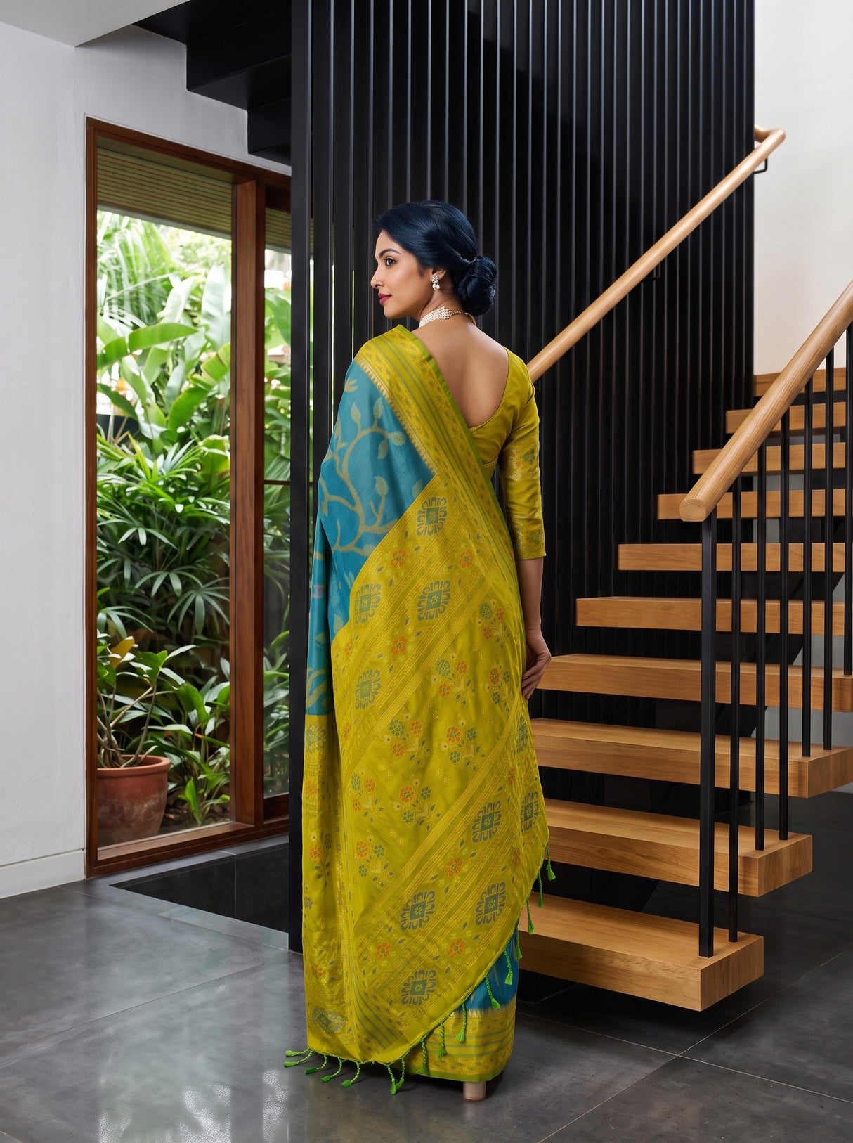 MIMOSA Sapphire Saree Saree — pose 9 styling detail