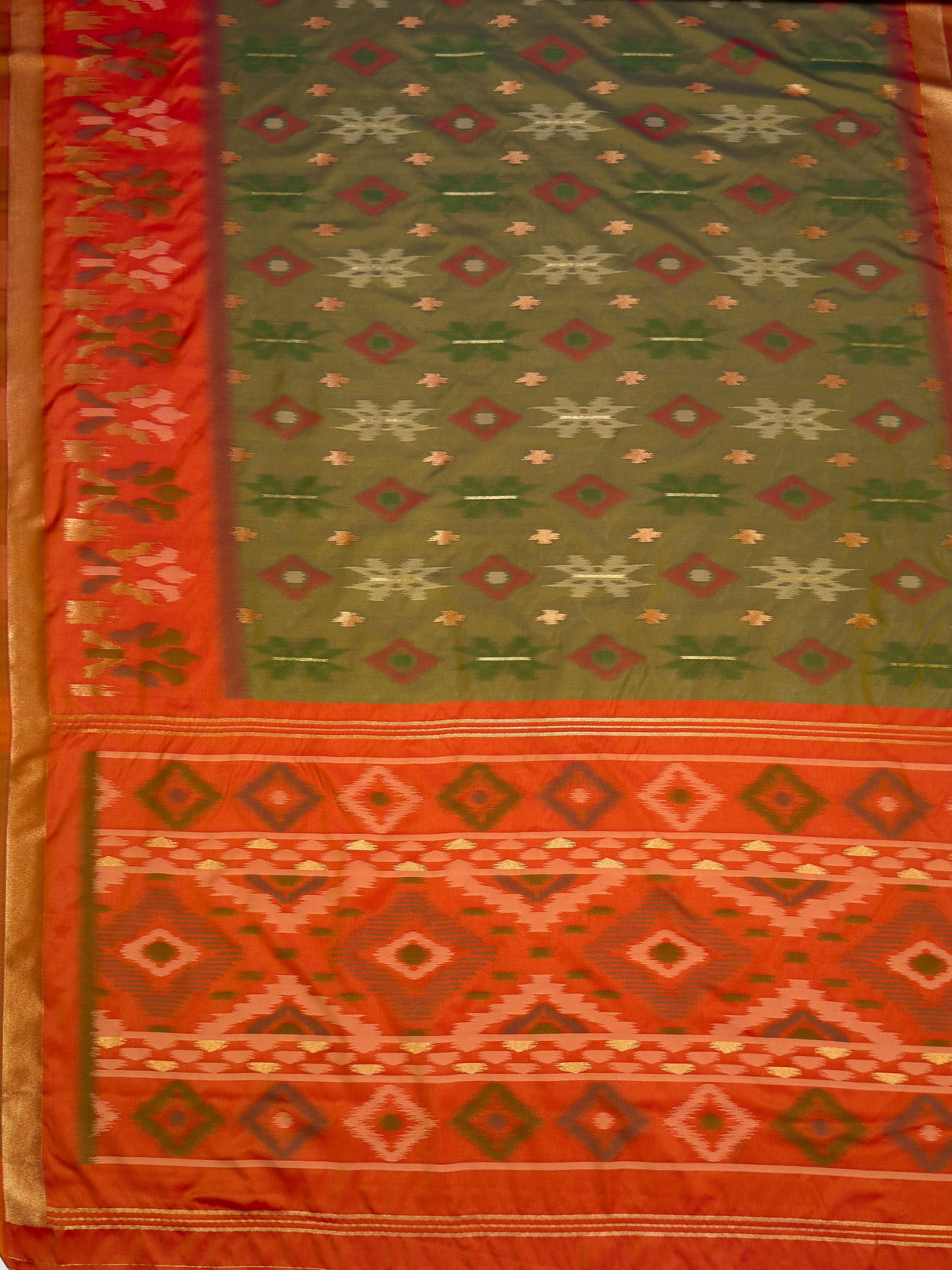 MIMOSA Chiku Saree Saree — pallu and zari work detail