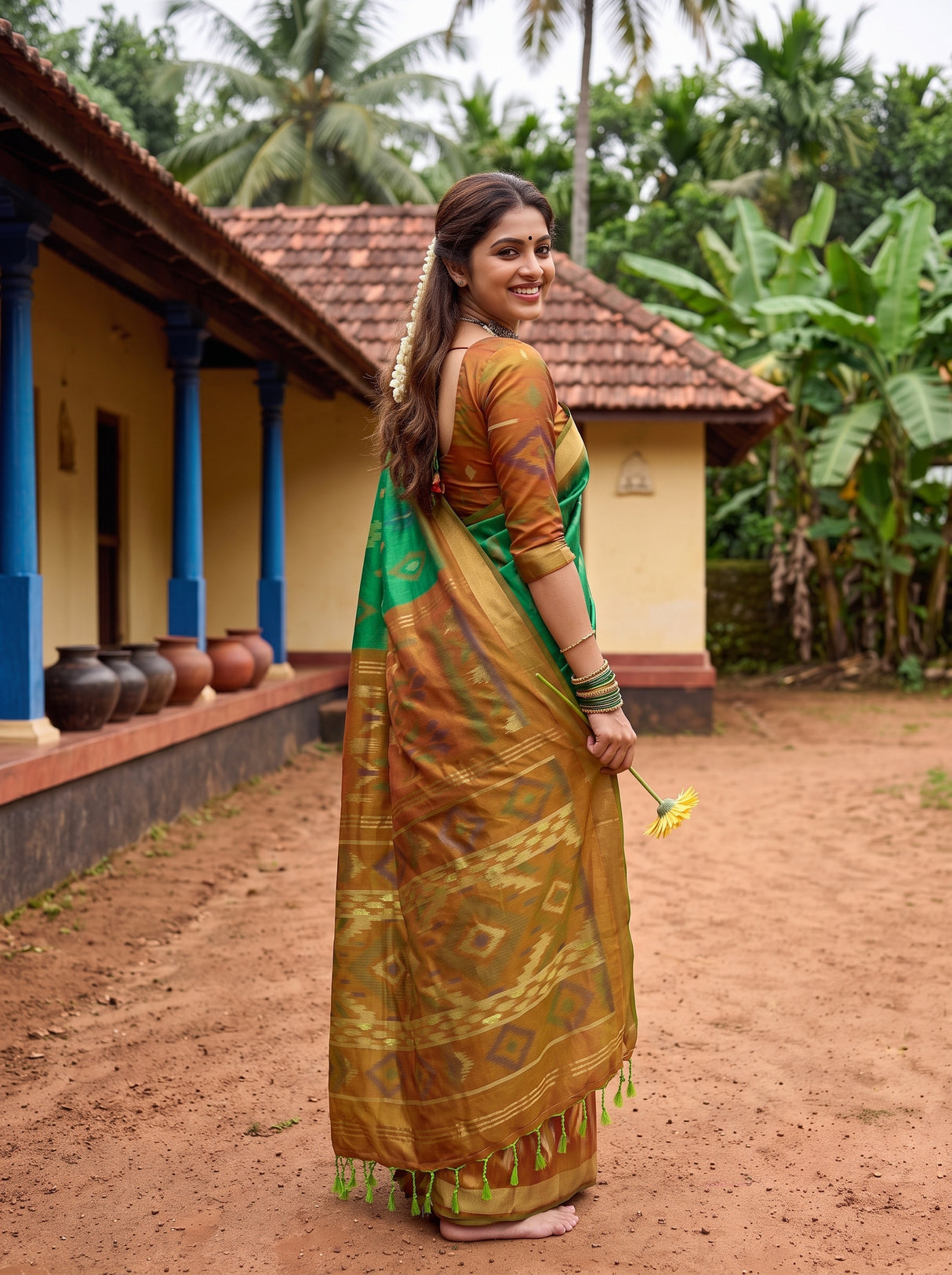 MIMOSA Rama Saree Saree — pose 7 styling detail