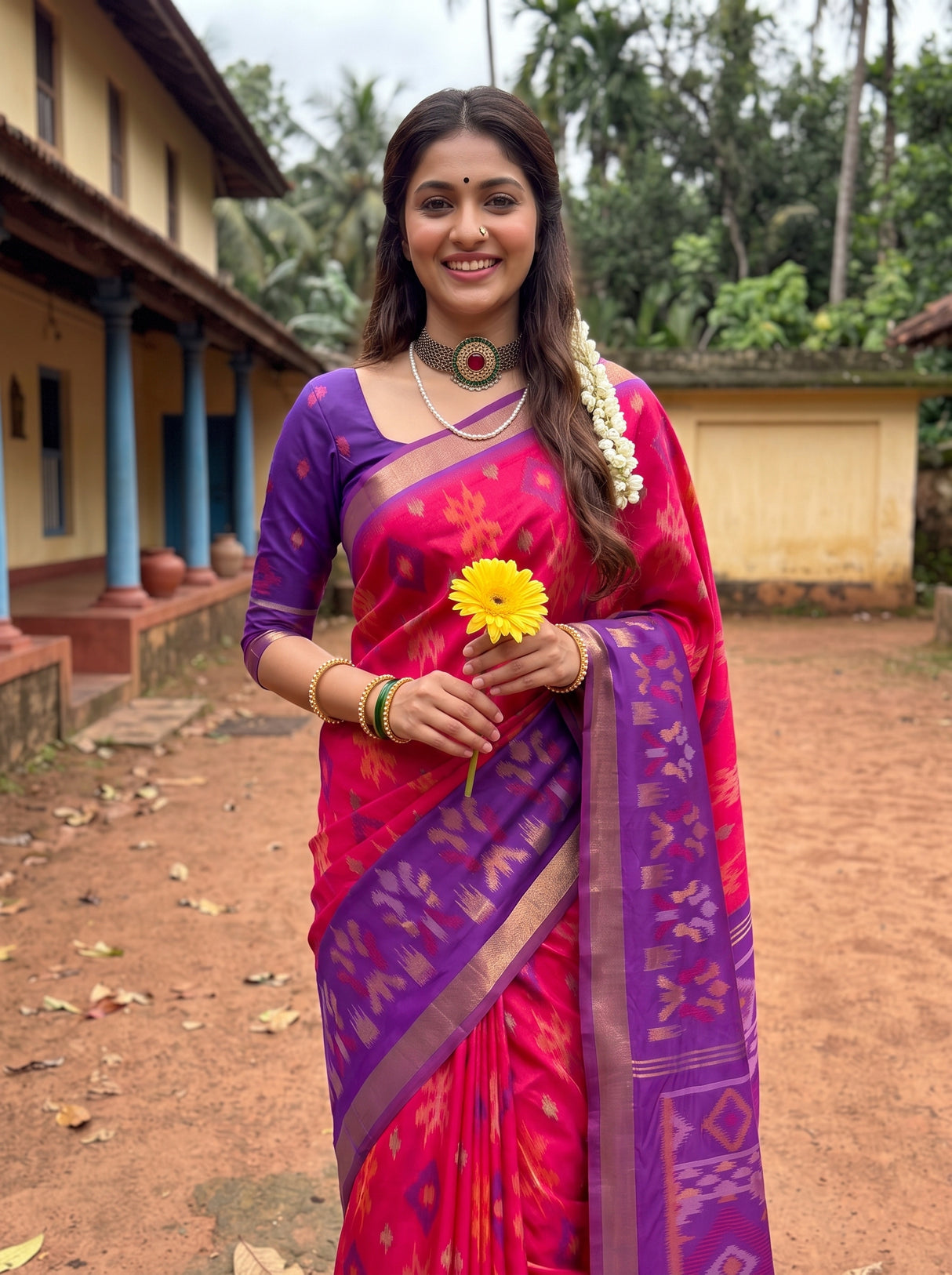 MIMOSA Rani Saree Saree — pose 10 styling detail