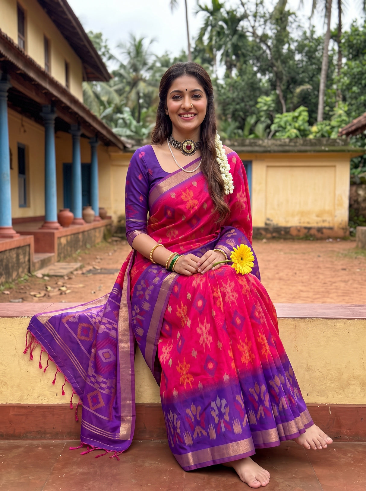 MIMOSA Rani Saree Saree — pose 8 styling detail