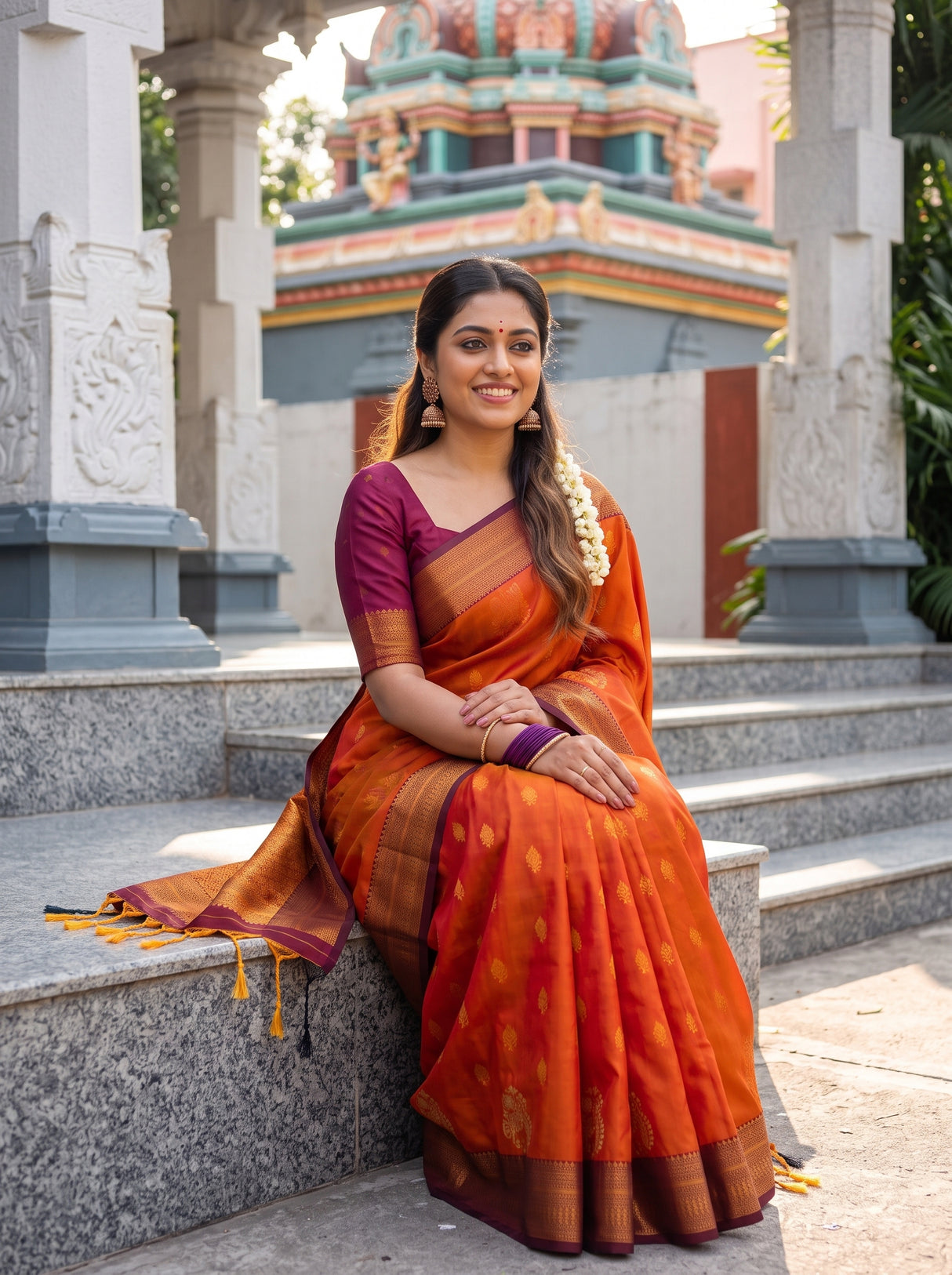MIMOSA Mustard Saree Saree — pose 8 styling detail