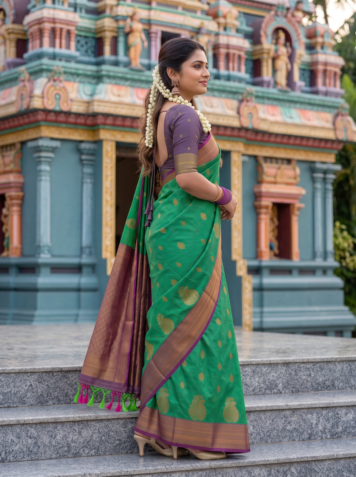MIMOSA Rama Saree Saree — pose 3 styling detail