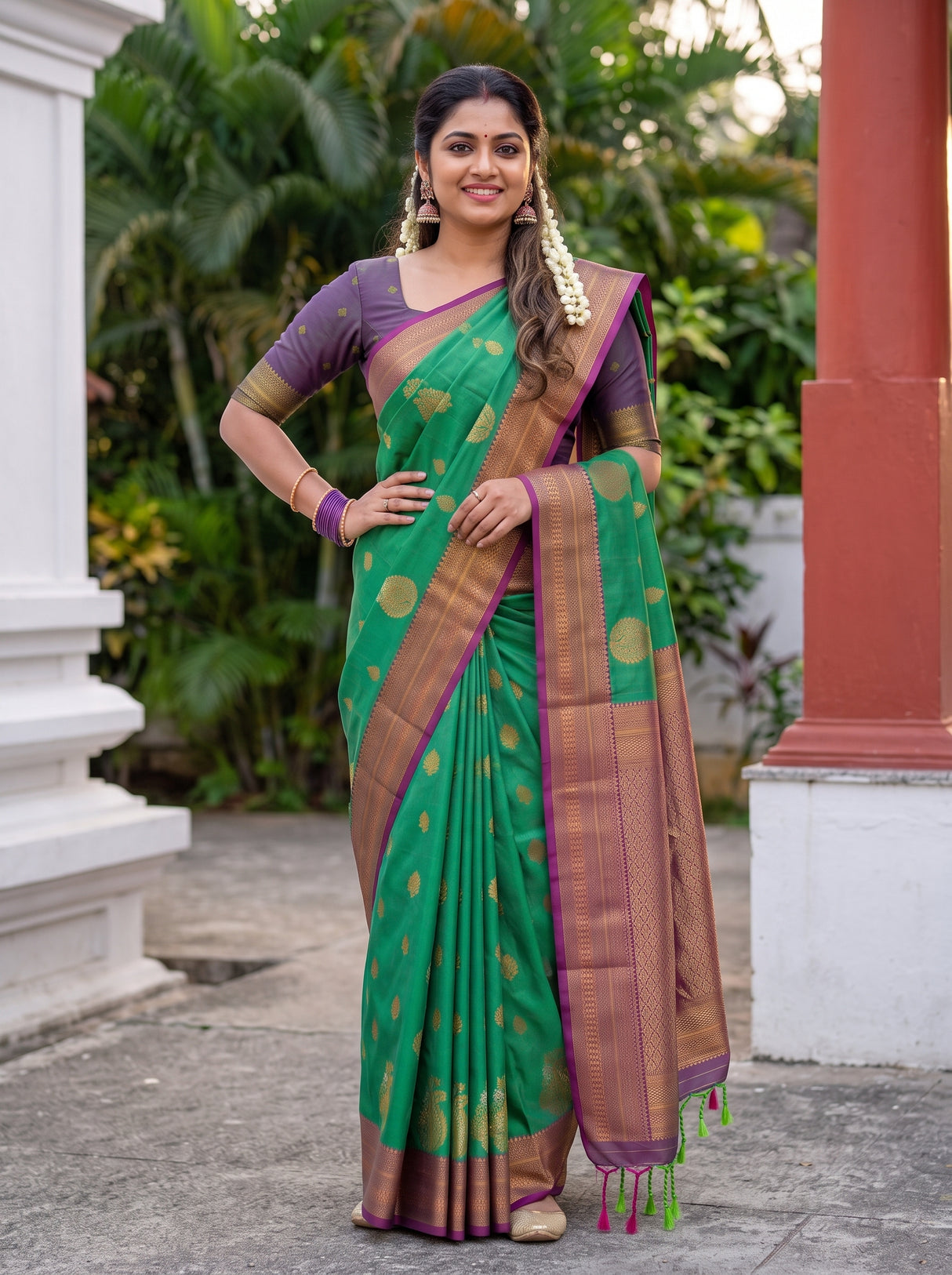 MIMOSA Rama Saree Saree — pose 4 styling detail