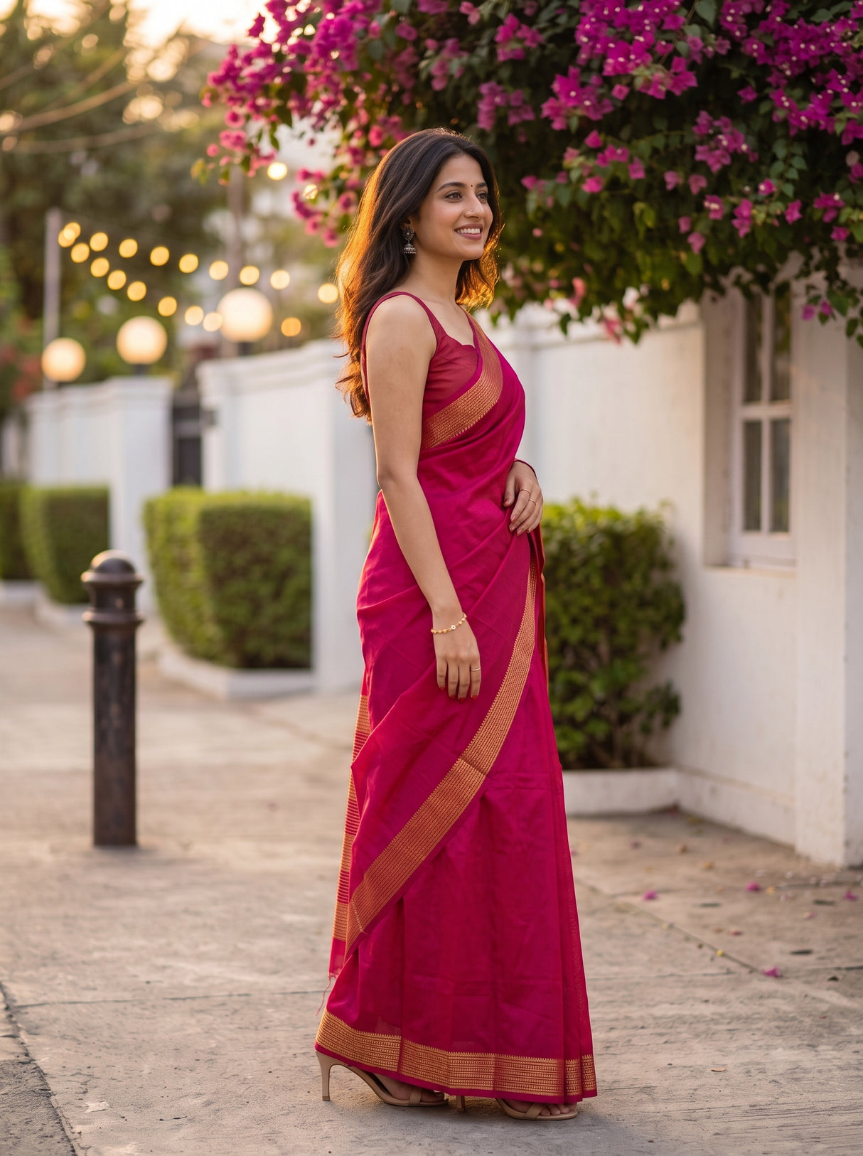 MIMOSA Rani Saree Saree — pose 3 styling detail