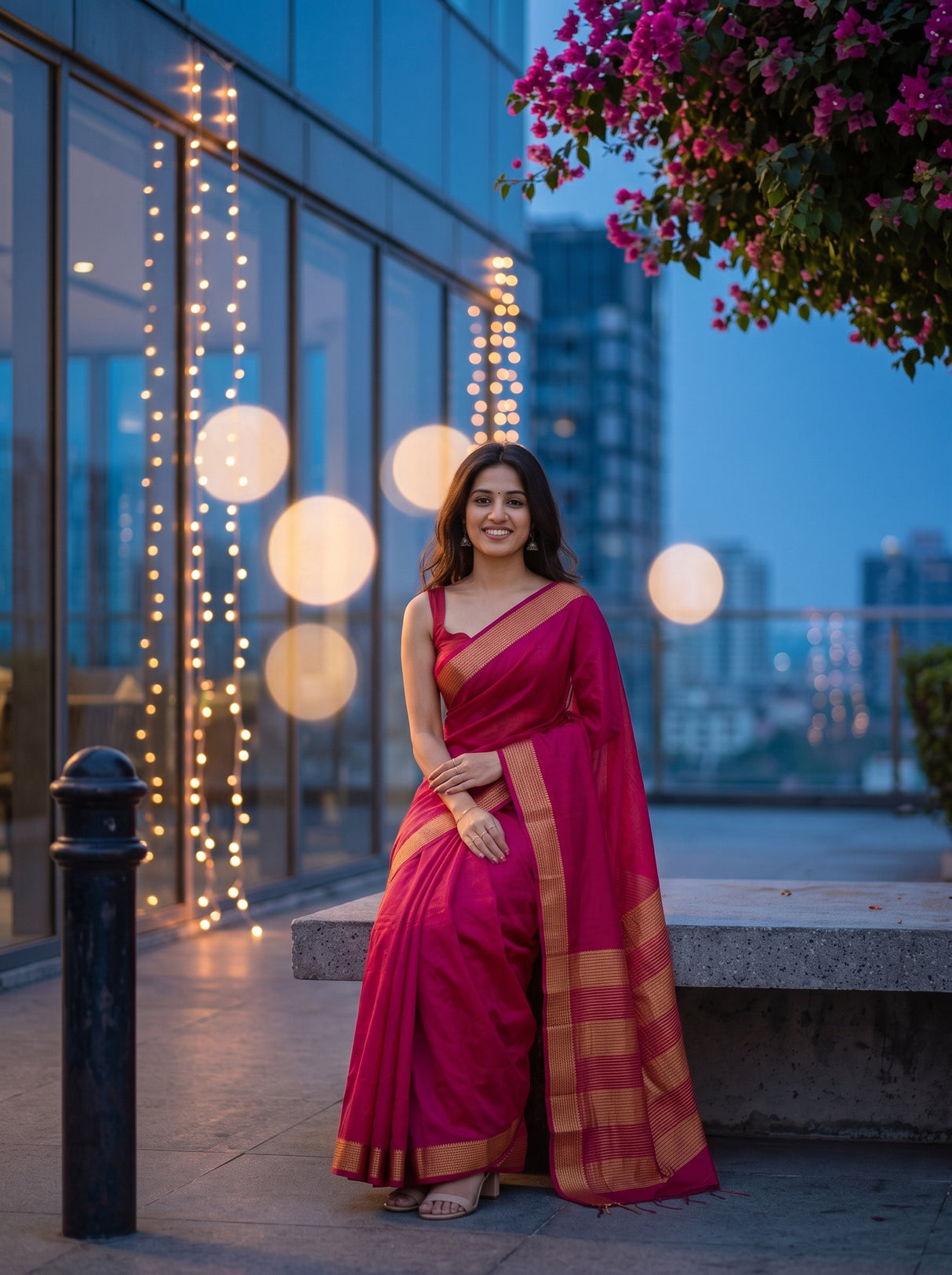 MIMOSA Rani Saree Saree — pose 8 styling detail