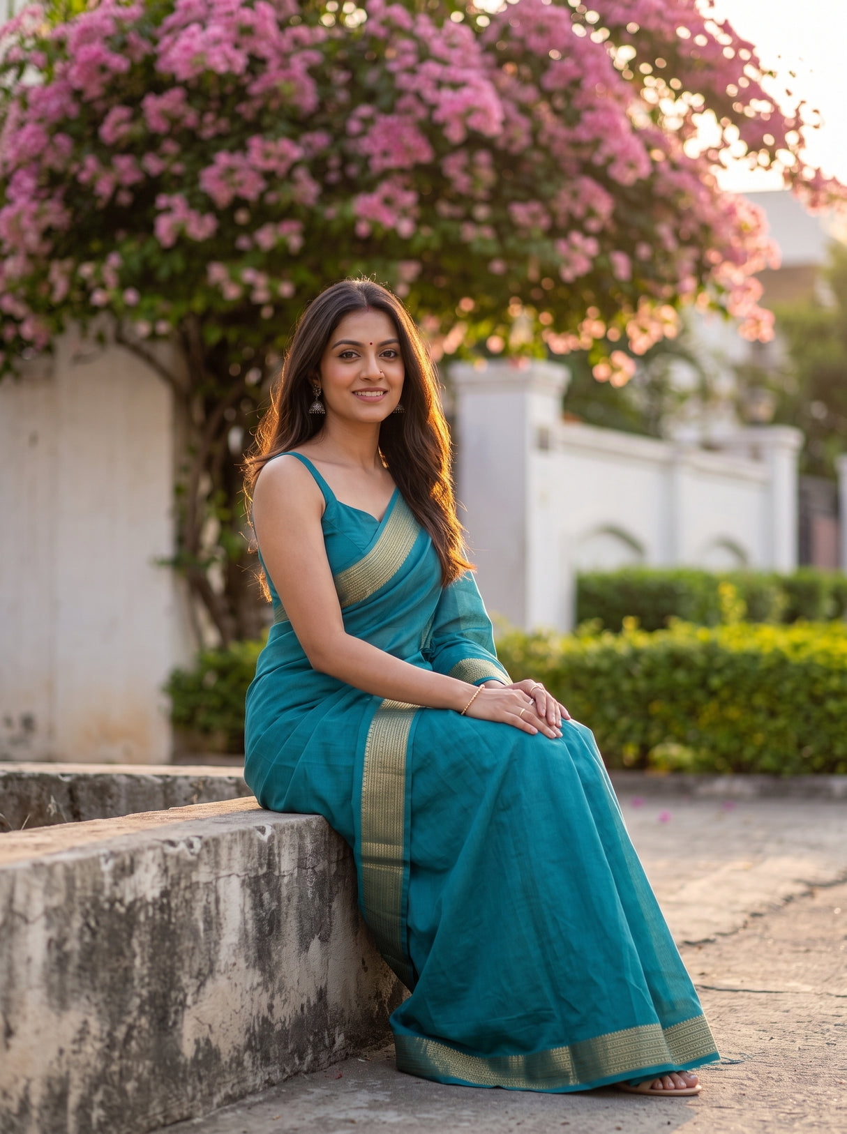 MIMOSA Sapphire Saree Saree — pose 8 styling detail