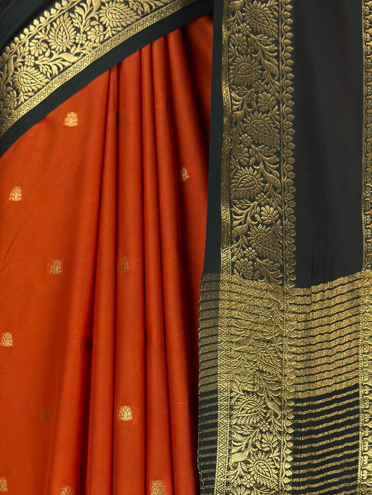 MIMOSA Mustard Mysore Silk Crepe Saree — fleets shot full lifestyle