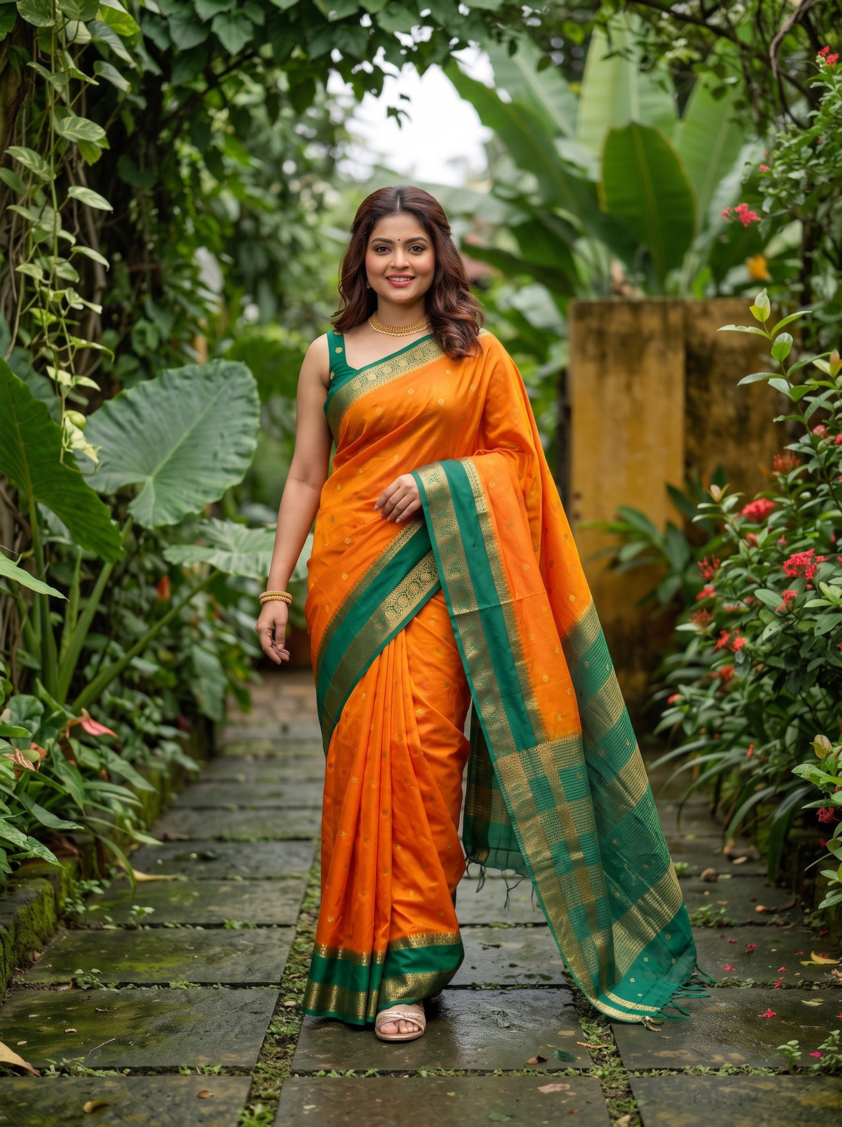 MIMOSA Gold Saree Saree — pose 7 styling detail