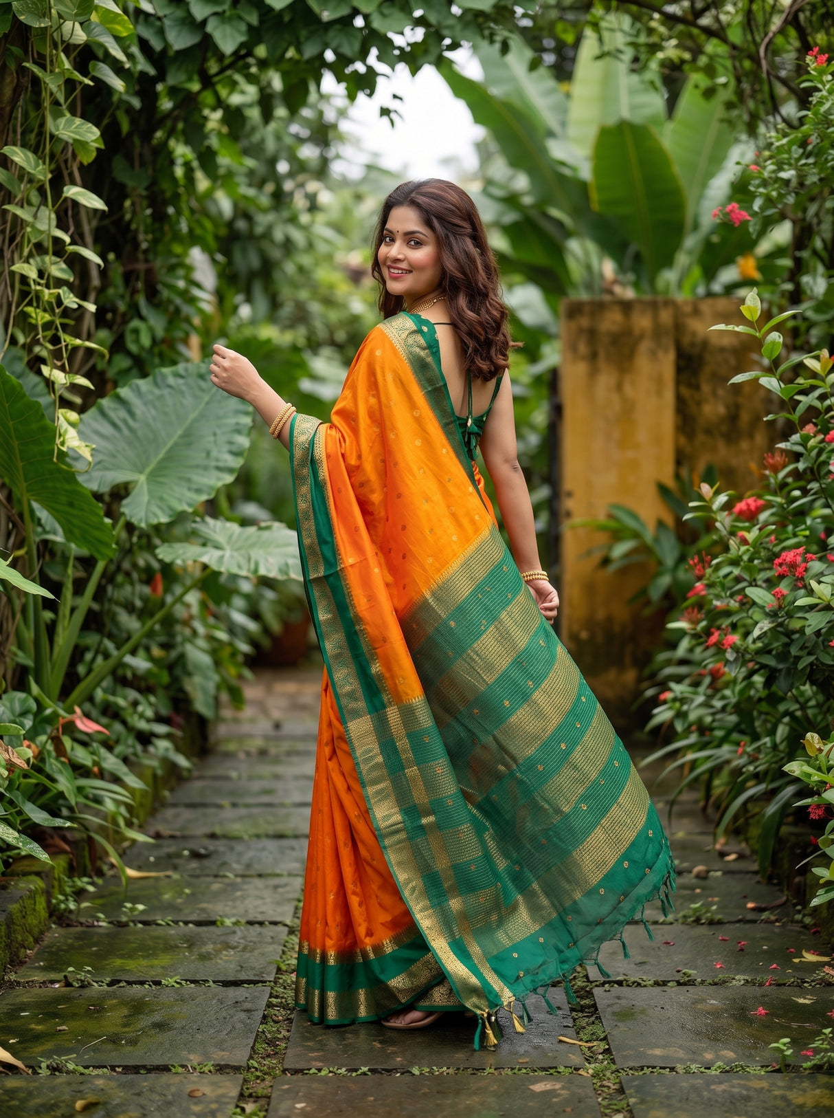 MIMOSA Gold Saree Saree — pose 9 styling detail