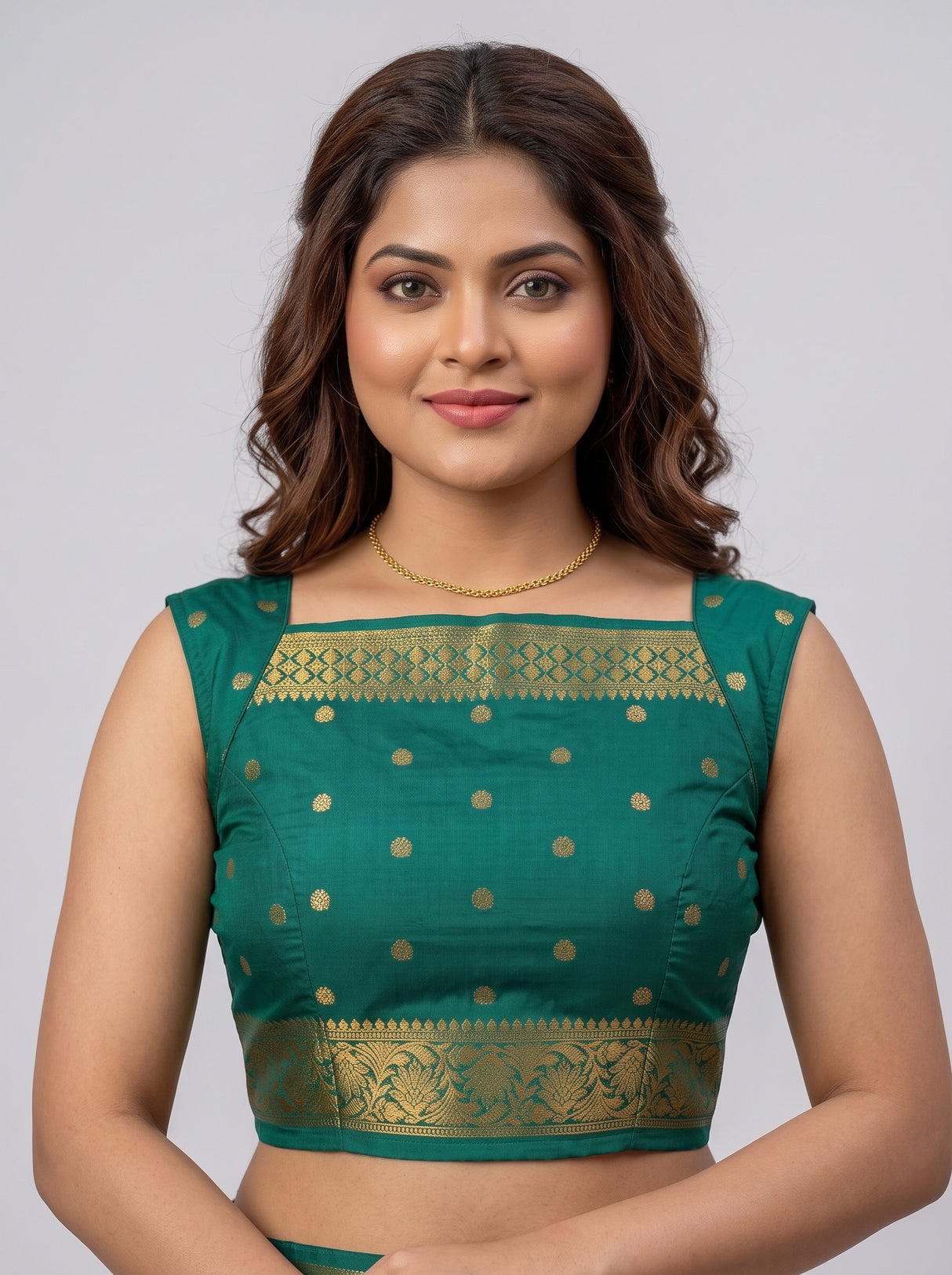 MIMOSA Gold Saree Saree — blouse close-up