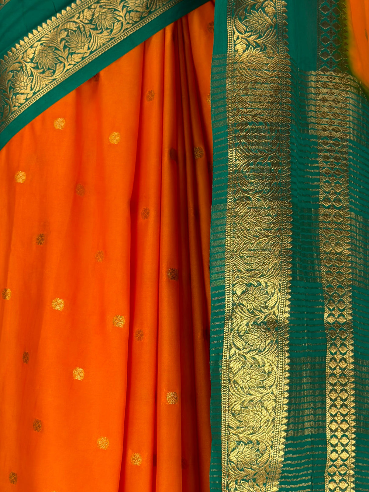 MIMOSA Gold Saree Saree — fleets shot full lifestyle