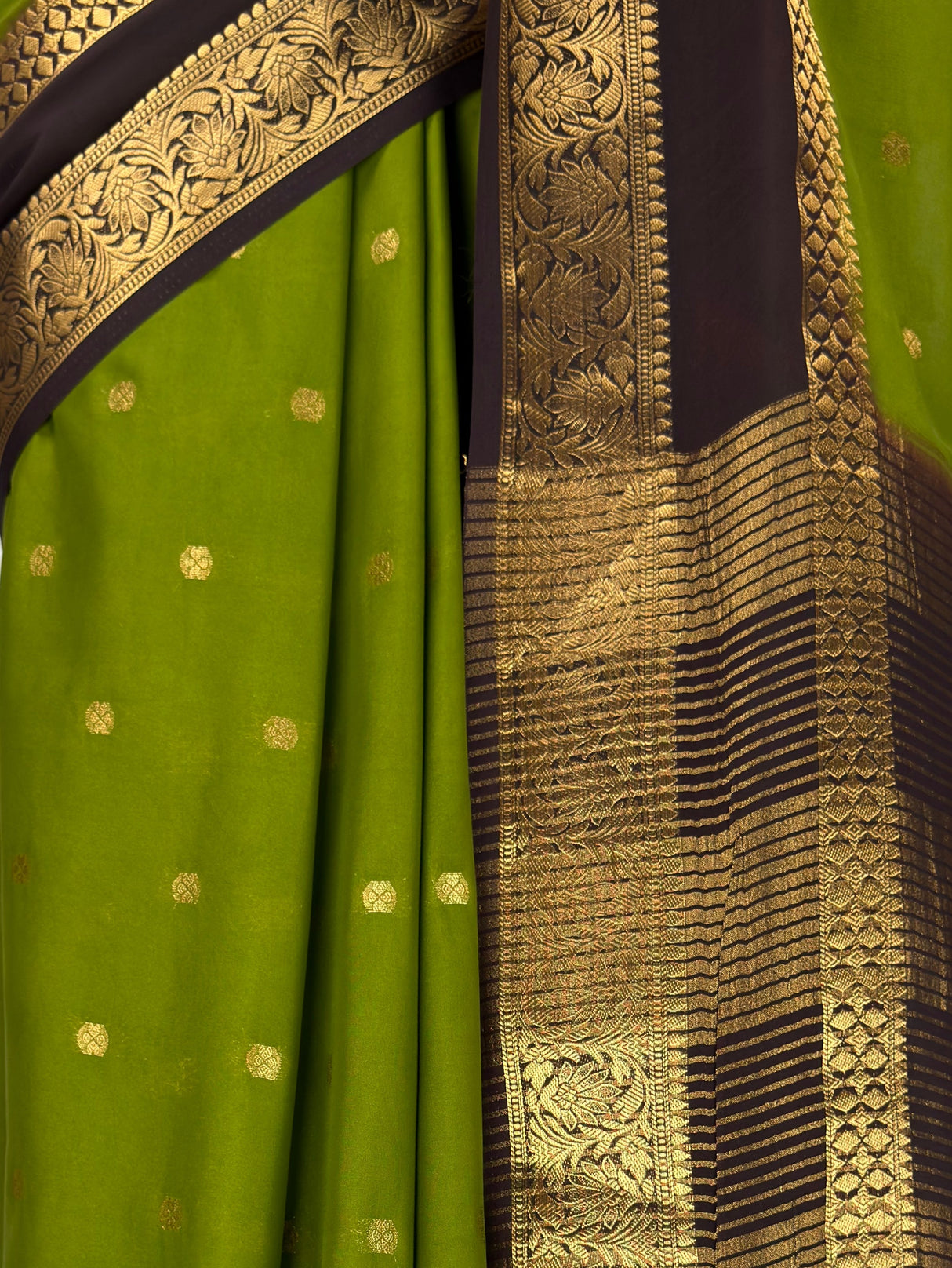 MIMOSA Olive Saree Saree — fleets shot full lifestyle