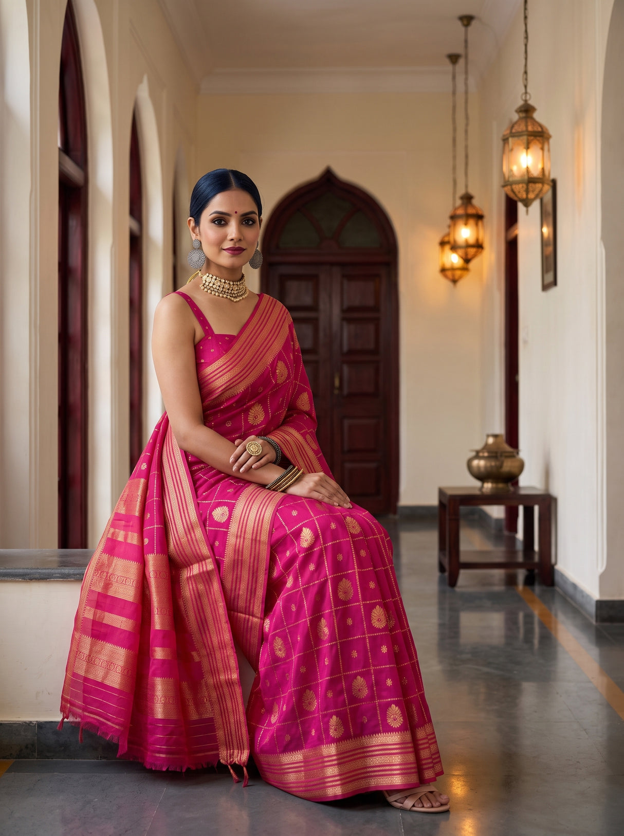 MIMOSA Rani Saree Saree — pose 8 styling detail