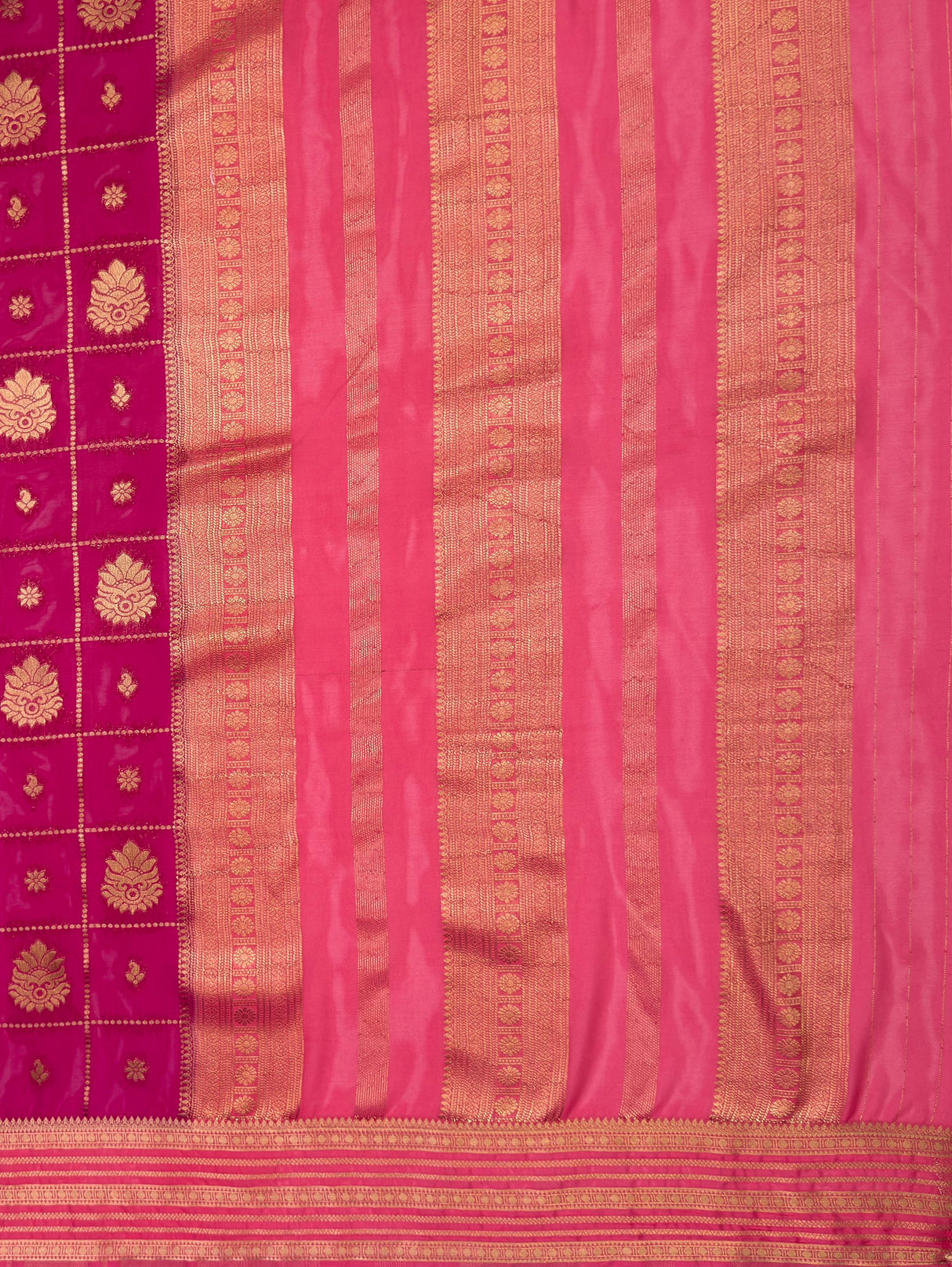 MIMOSA Rani Saree Saree — pallu and zari work detail