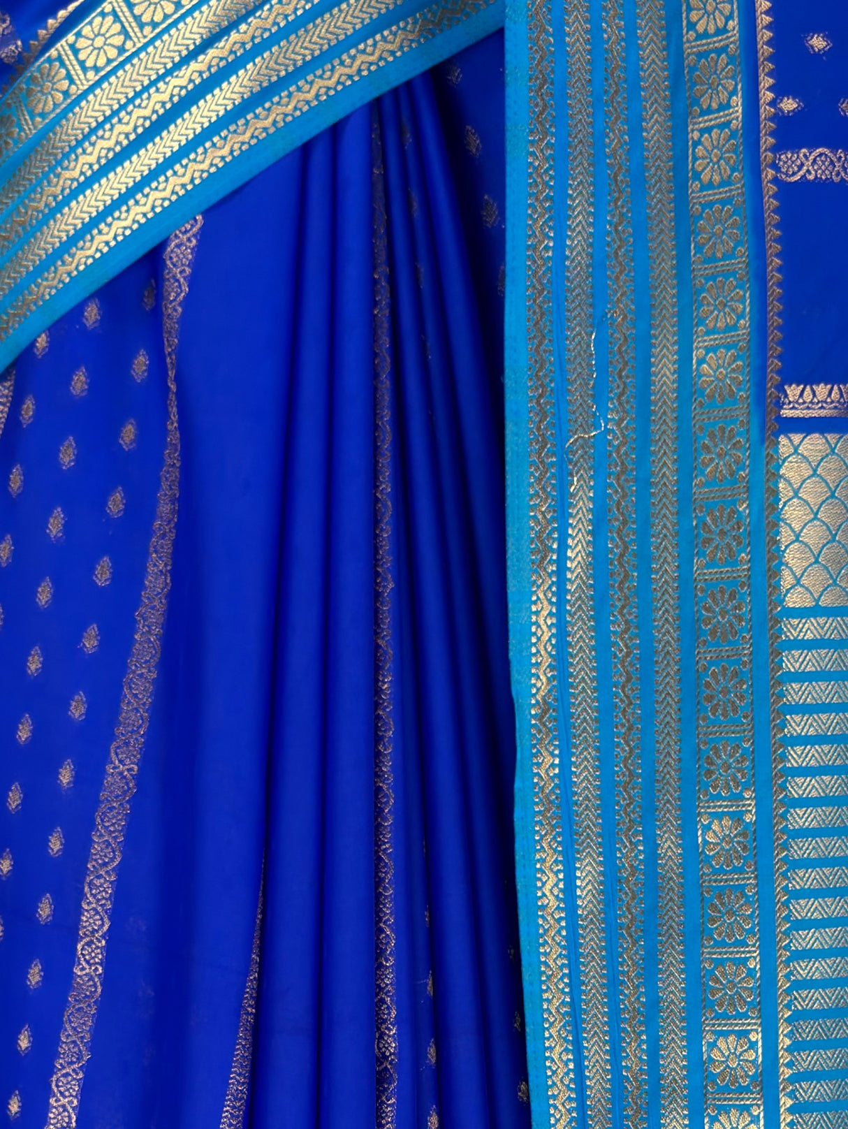 MIMOSA Royal Blue Saree Saree — fleets shot full lifestyle