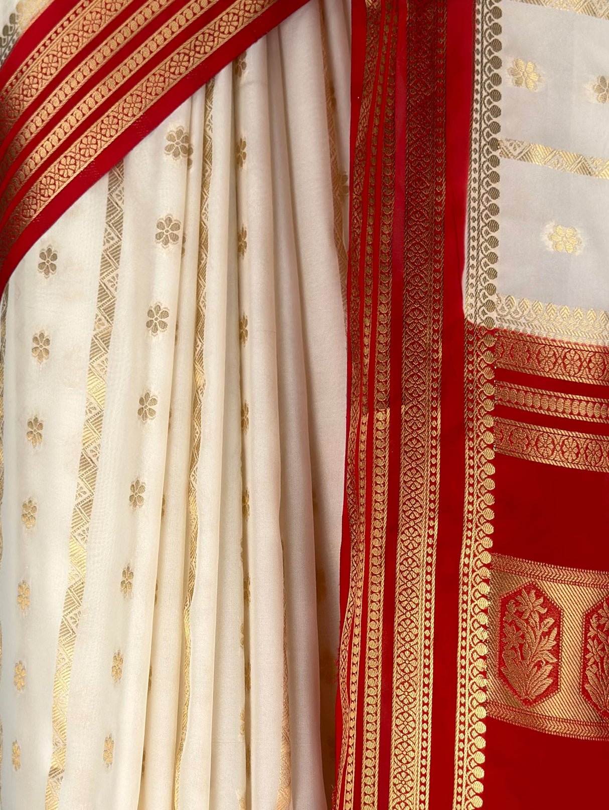 MIMOSA Half White Saree Saree — fleets shot full lifestyle