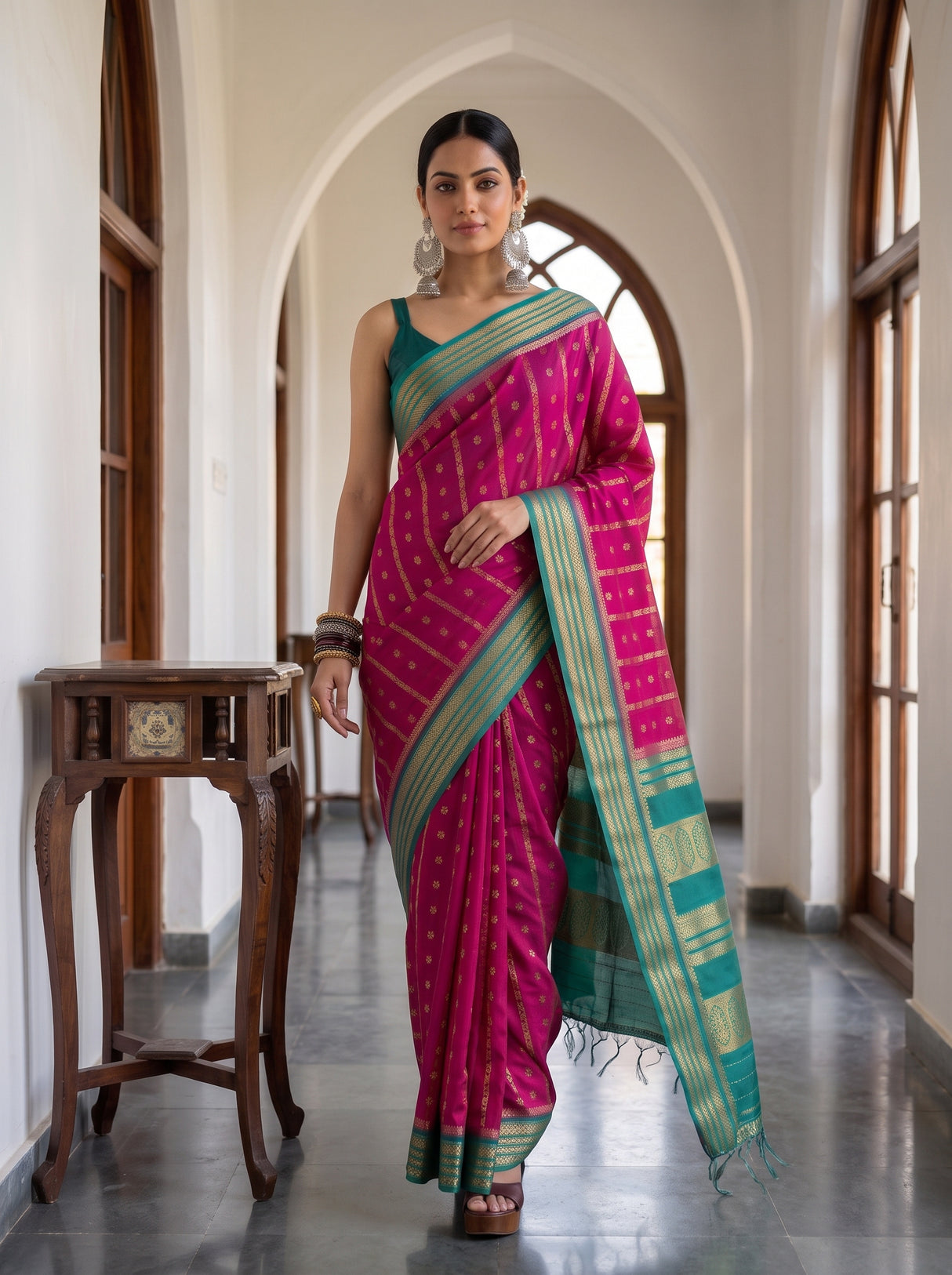 MIMOSA Rani Saree Saree — pose 6 styling detail