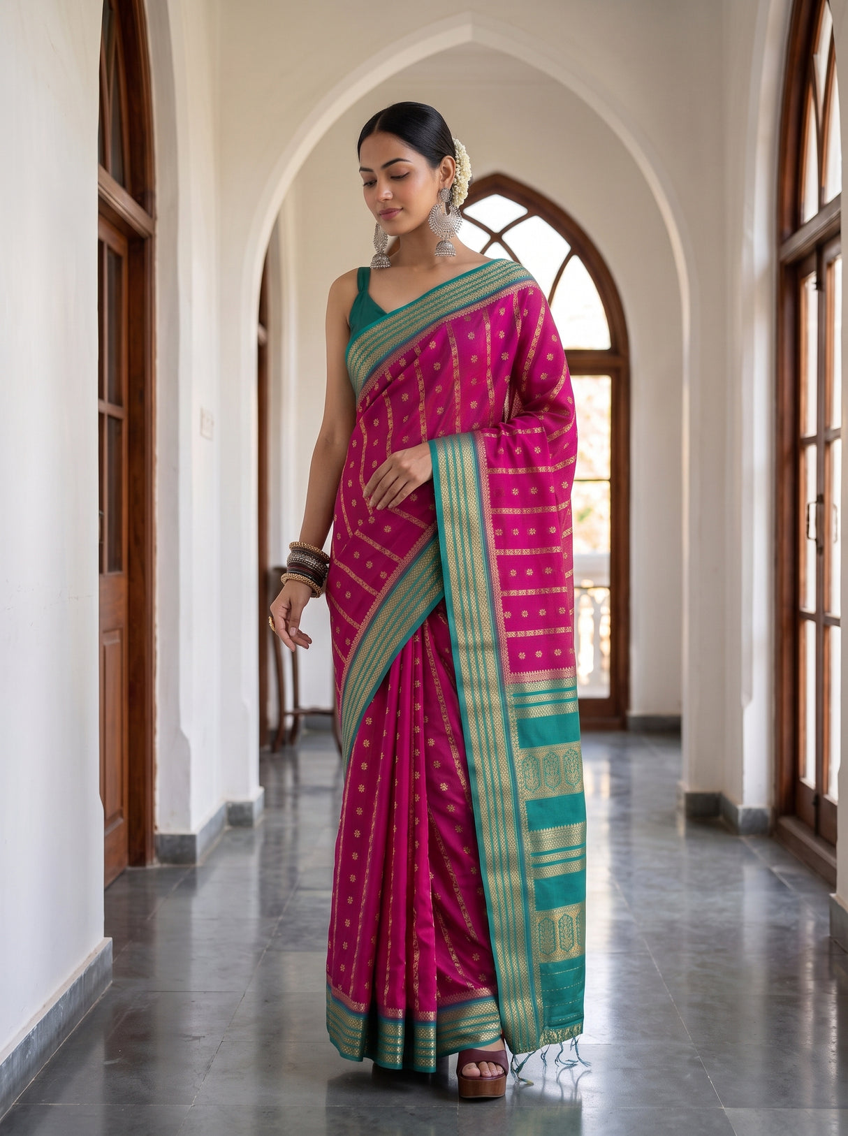 MIMOSA Rani Saree Saree — pose 9 styling detail