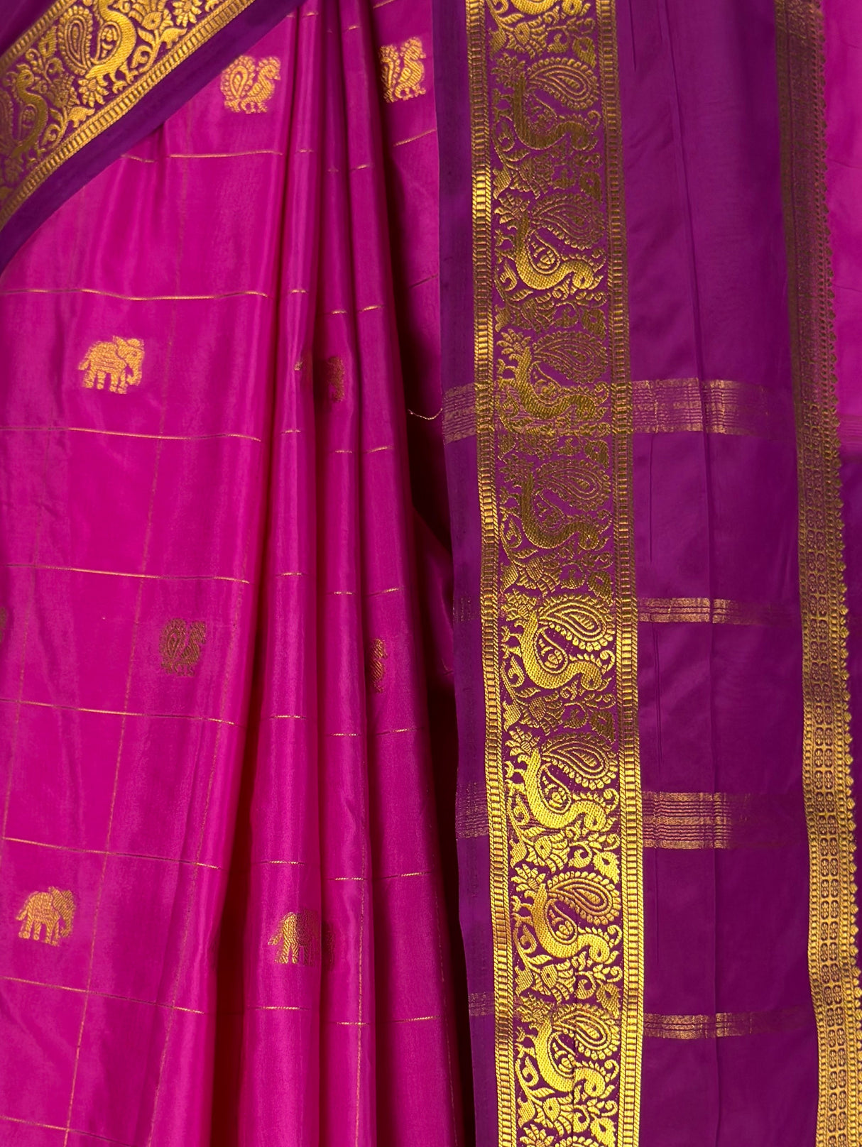 MIMOSA Magenta Saree Saree — fleets shot full lifestyle