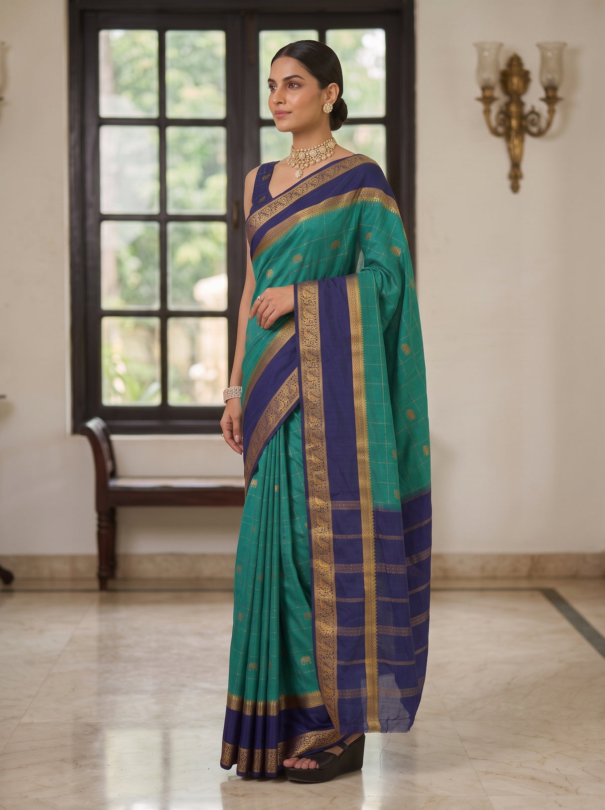 MIMOSA Rama Saree Saree — pose 3 styling detail