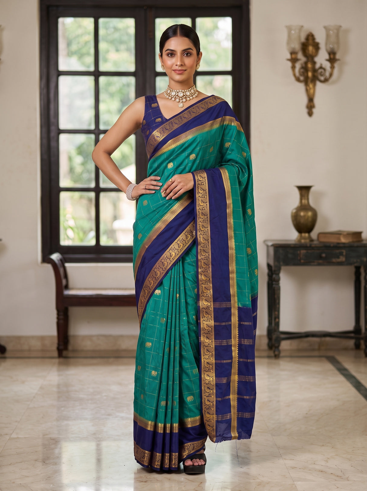 MIMOSA Rama Saree Saree — pose 4 styling detail