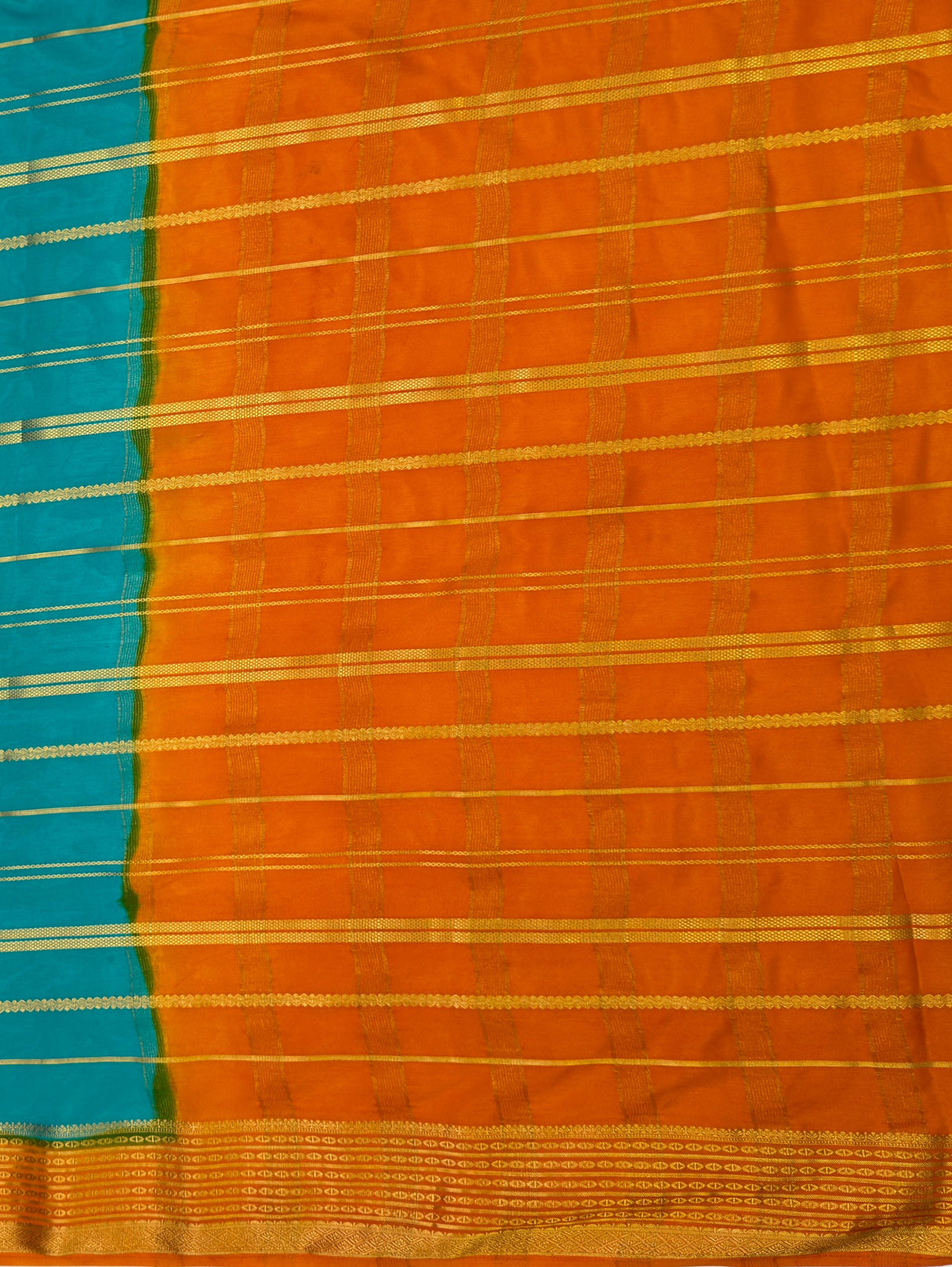 MIMOSA Sapphire Saree Saree — pallu and zari work detail