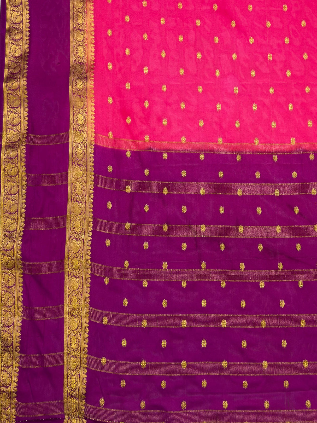 MIMOSA Gajari Saree Saree — pallu and zari work detail