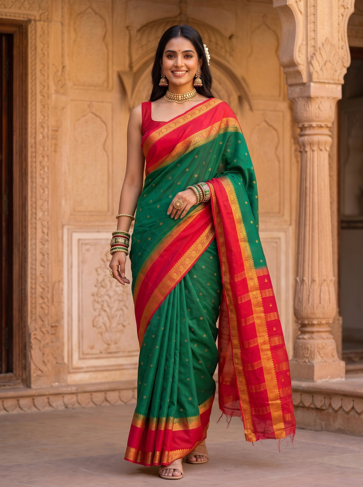 MIMOSA Rama Saree Saree — pose 6 styling detail