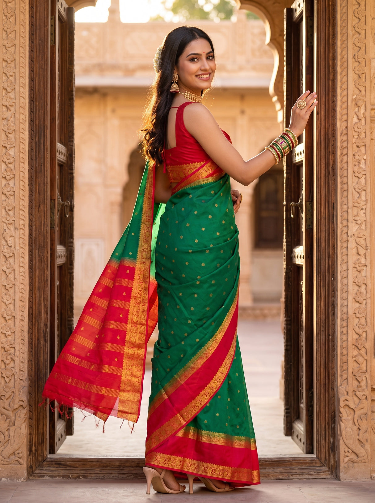 MIMOSA Rama Saree Saree — pose 9 styling detail