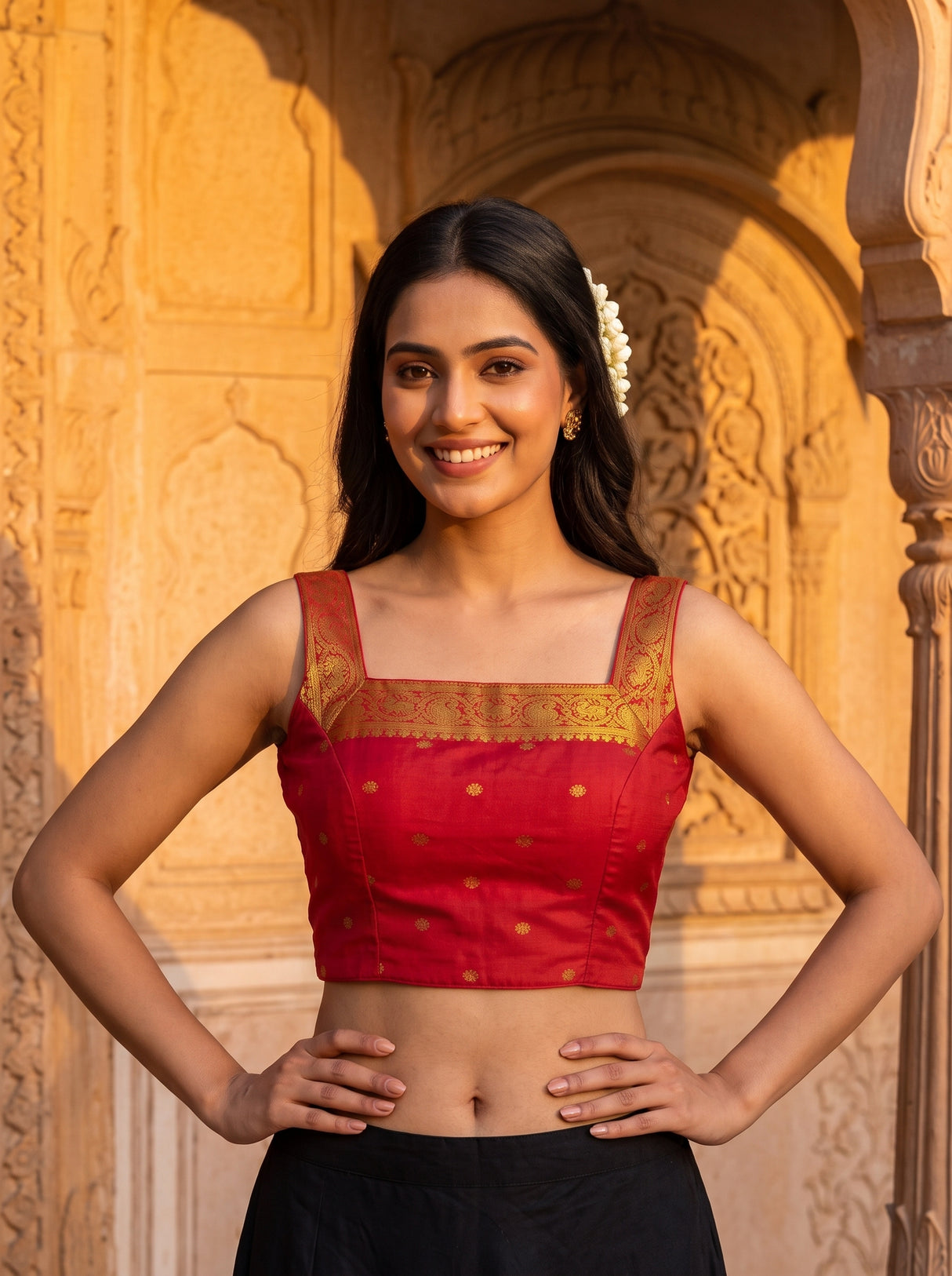 MIMOSA Rama Saree Saree — blouse close-up