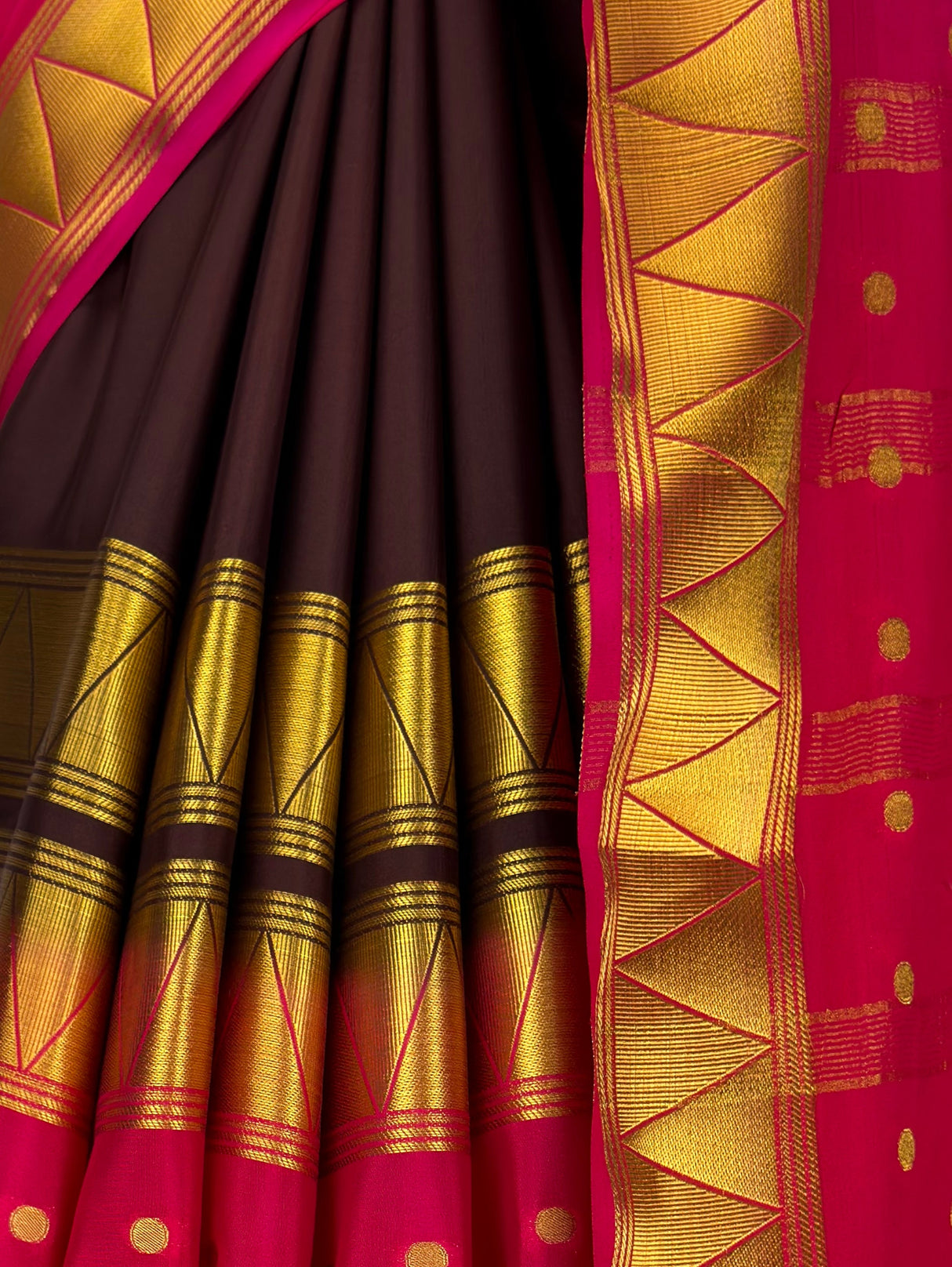 MIMOSA Chocolate Saree Saree — fleets shot full lifestyle