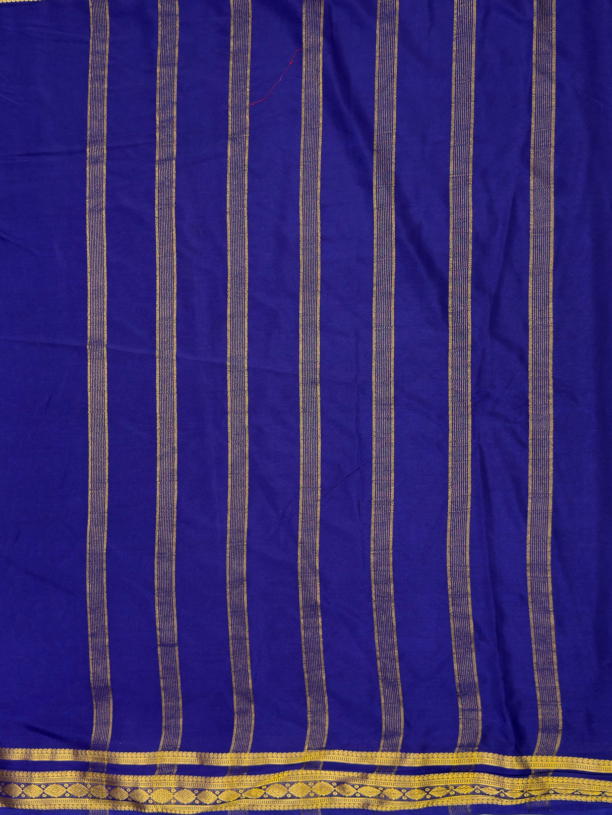 MIMOSA Navy Saree Saree — pallu and zari work detail
