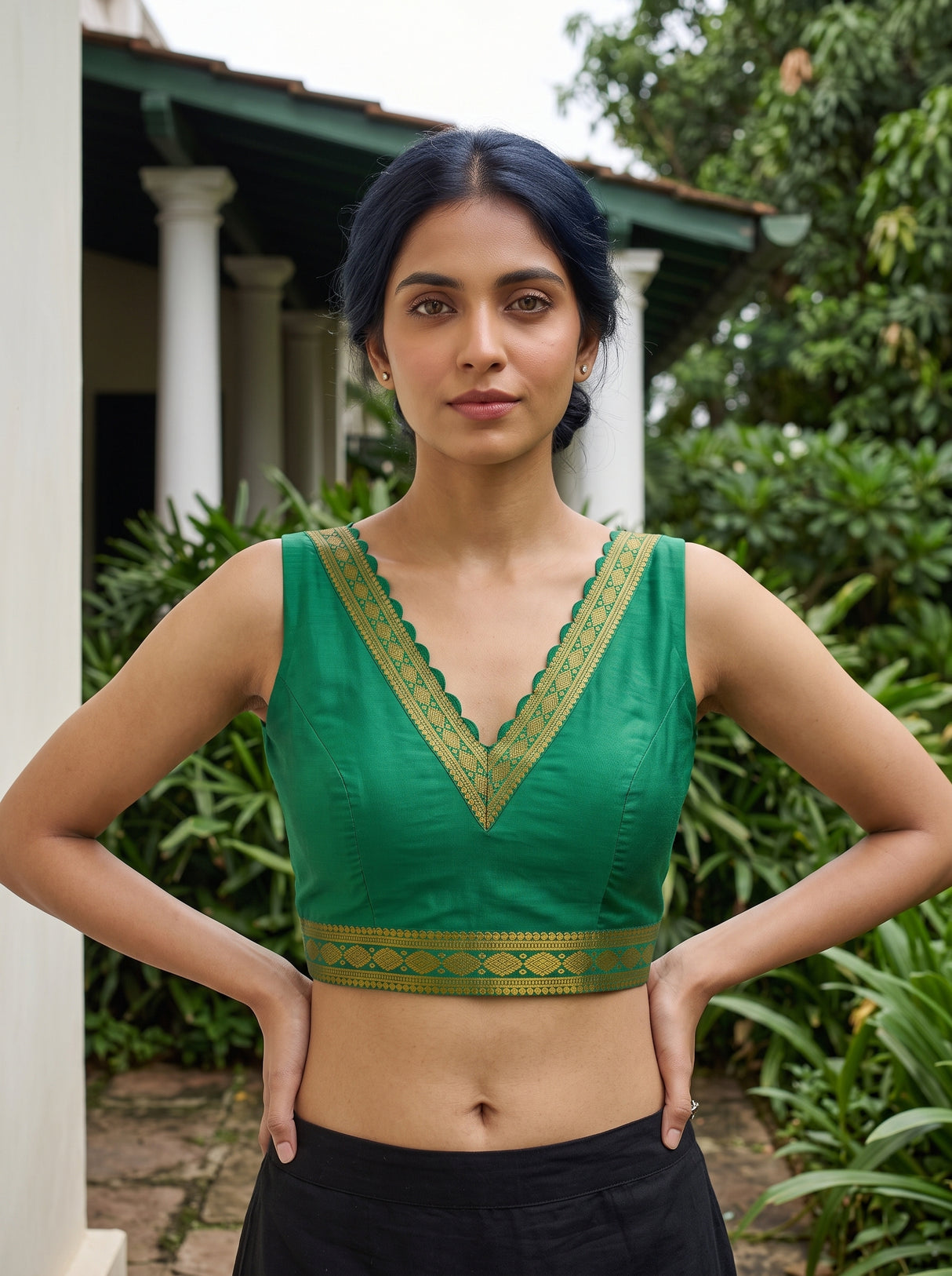 MIMOSA Rama Saree Saree — blouse close-up